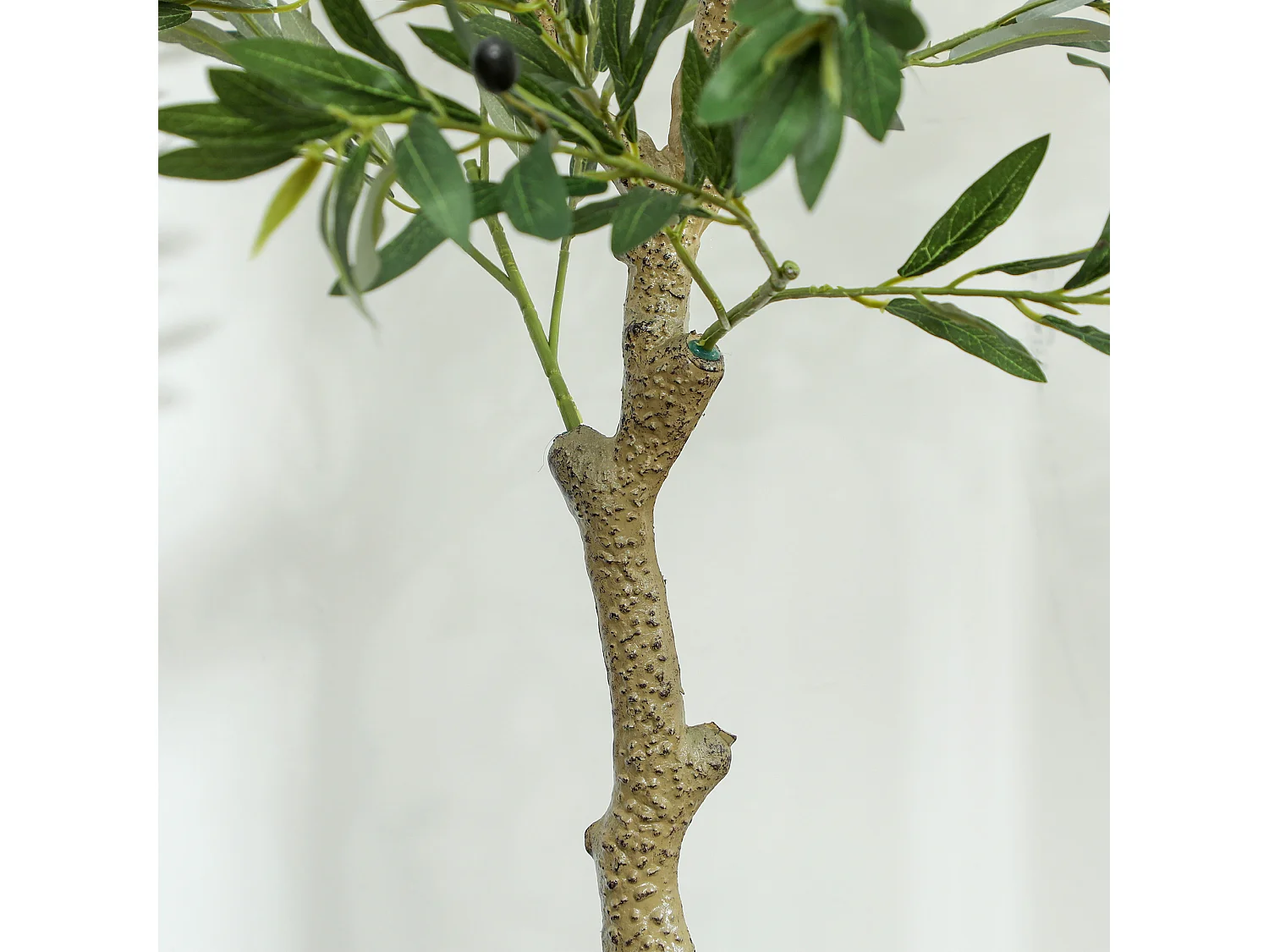 Pianta artificiale di olivo alta 120 cm con 450 foglie e 20 olive