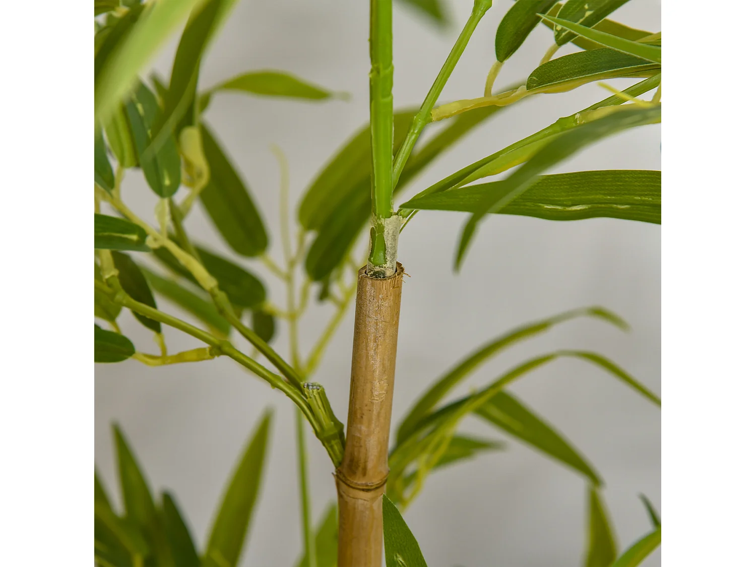 Pianta finta di bambù alta 120cm con vaso da interno ed esterno