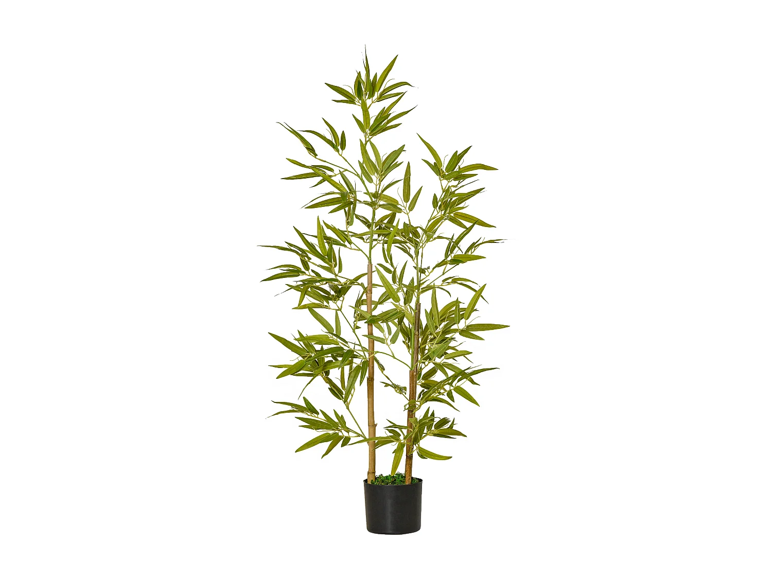 Pianta finta di bambù alta 120cm con vaso da interno ed esterno
