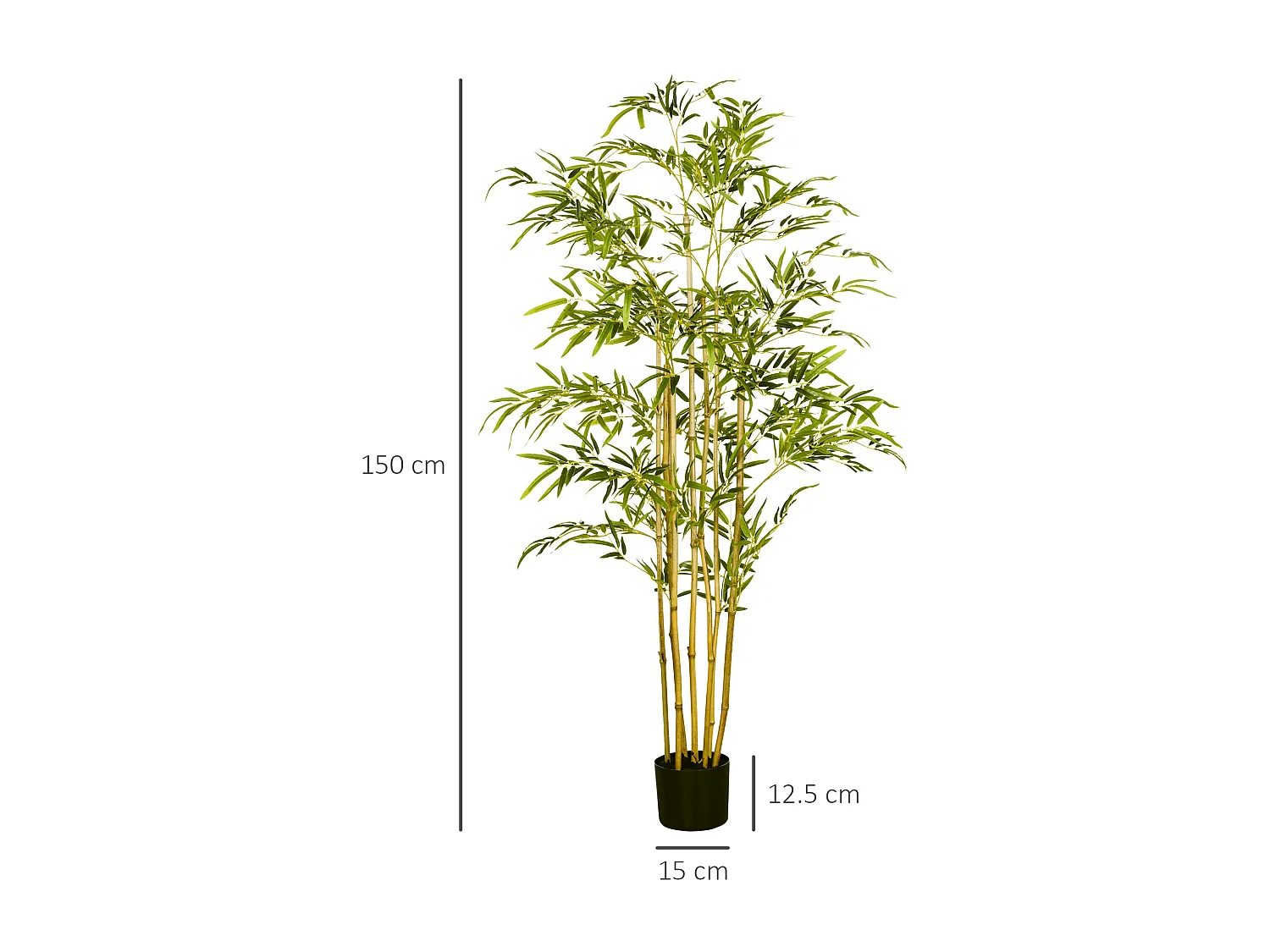 Bambù in vaso artificiale alto 150cm da interno ed esterno