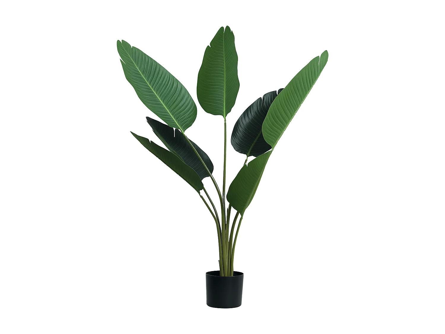 Pianta finta uccello del paradiso alta 120cm con vaso