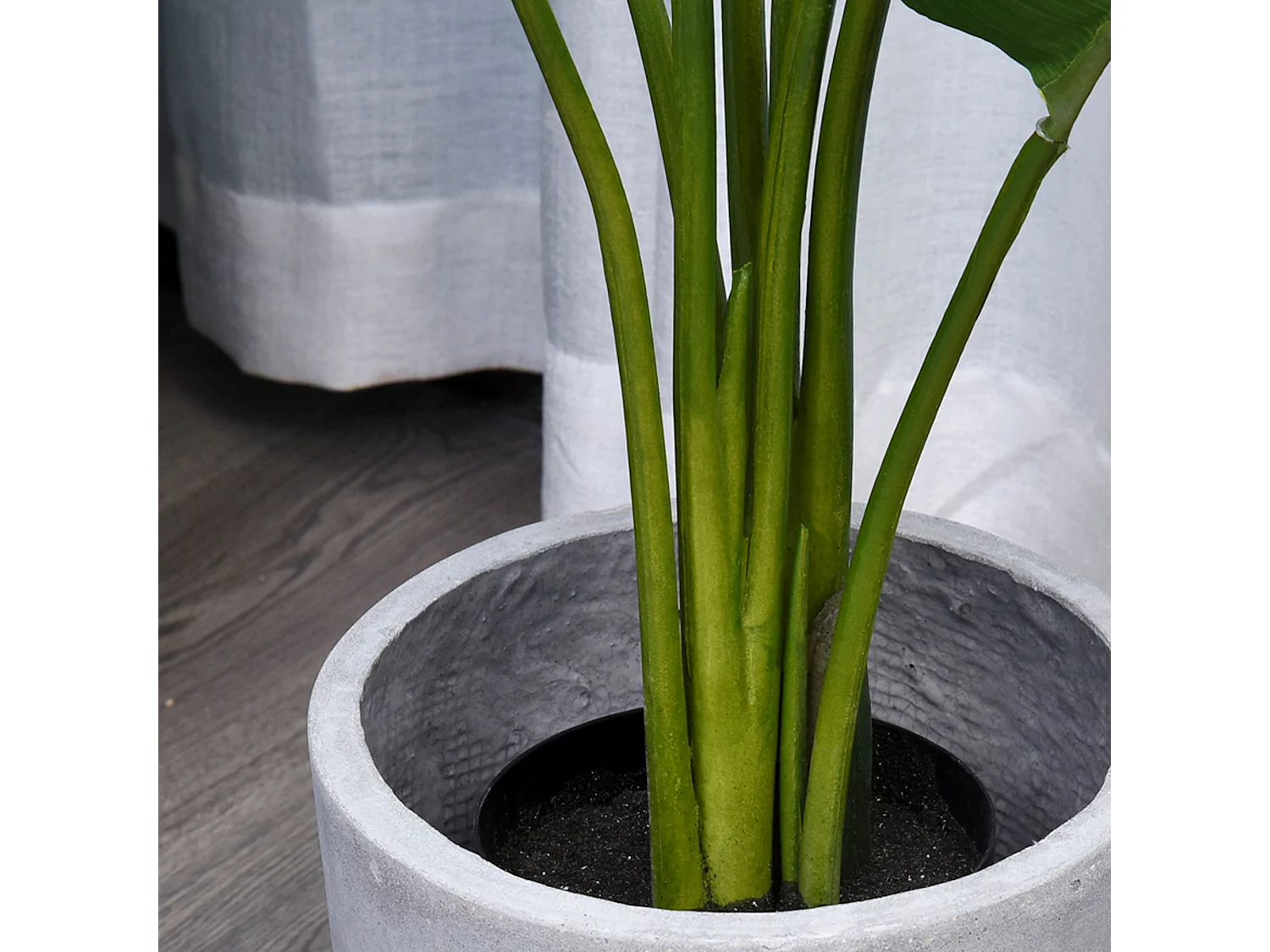 Pianta finta uccello del paradiso alta 120cm con vaso