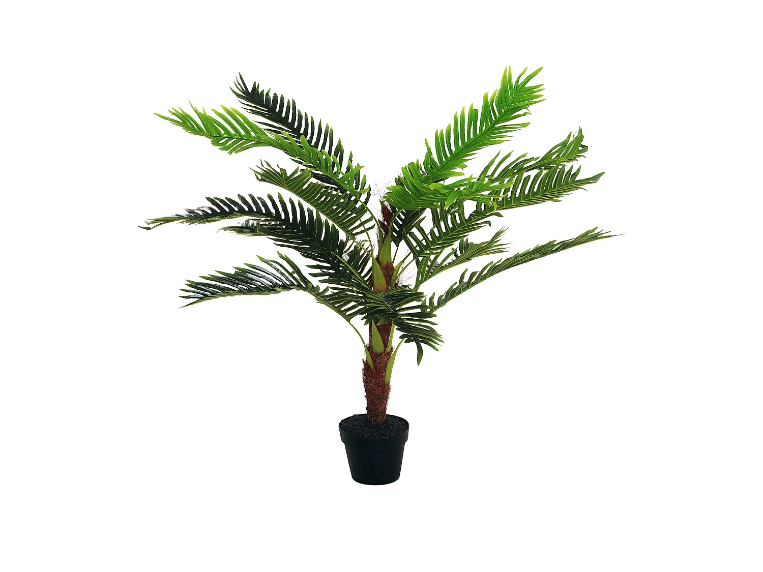 Pianta artificiale palma cycas alta 123cm con vaso incluso