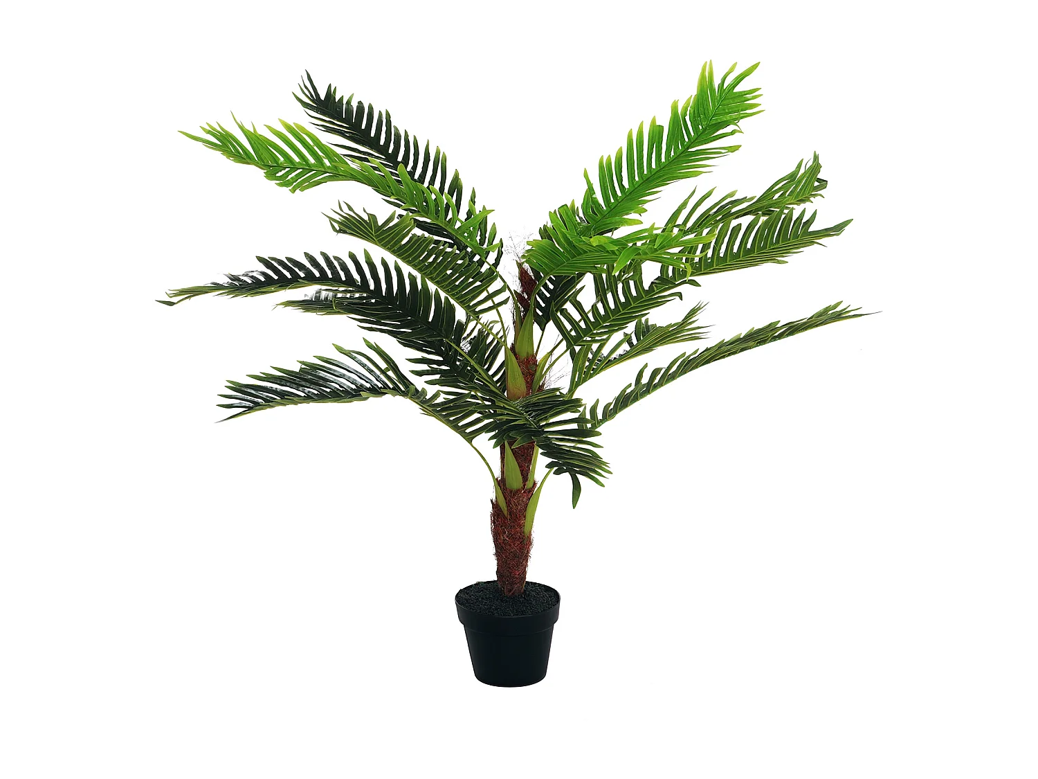Pianta artificiale palma cycas alta 123cm con vaso incluso