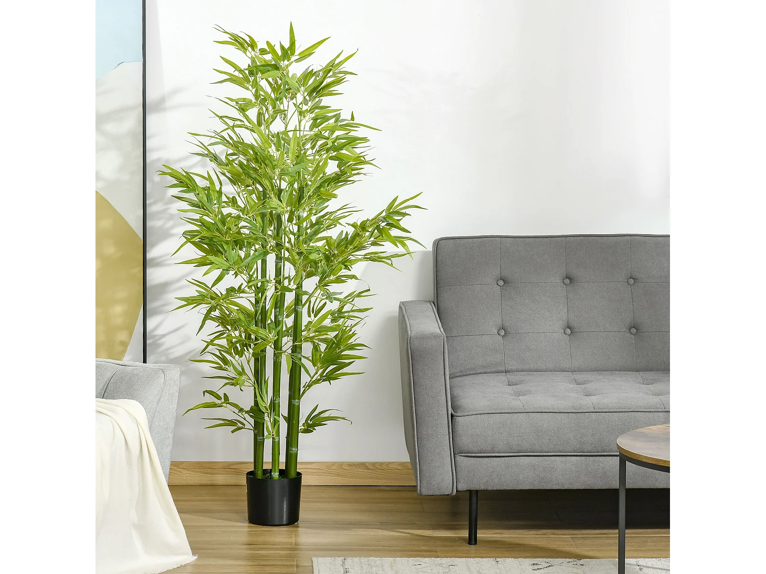 Pianta finta di bambù alta 150cm da interno ed esterno con vaso