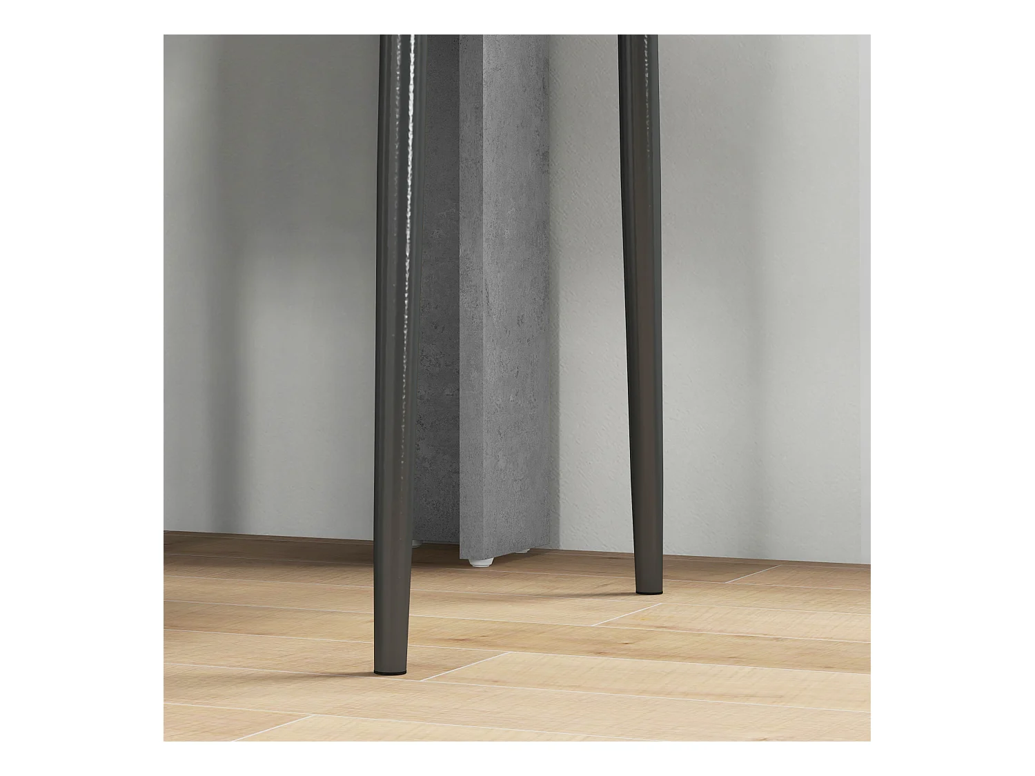 Set da pranzo 3 pezzi con tavolo e sedie da cucina grigio