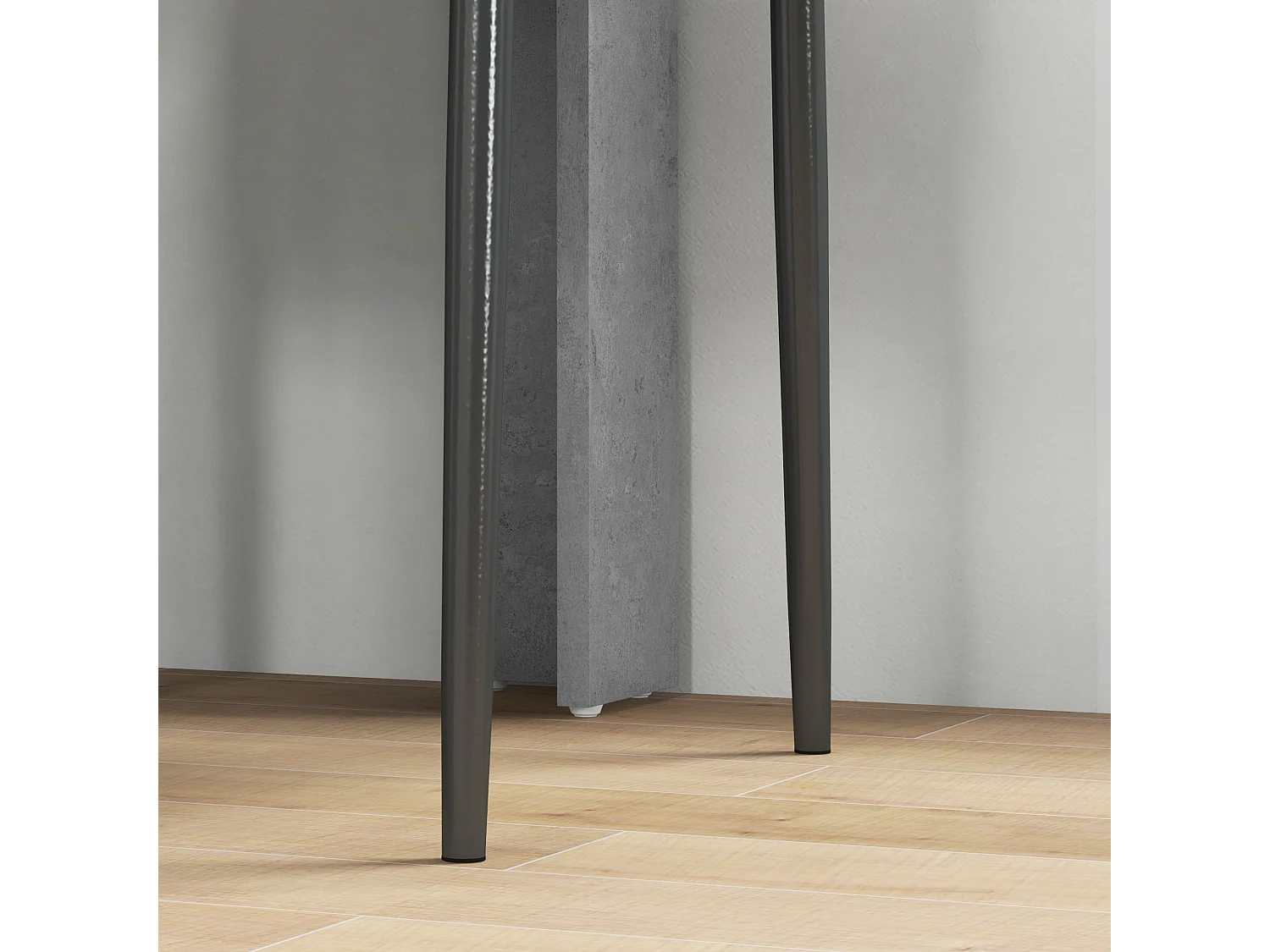 Set da pranzo 3 pezzi con tavolo e sedie da cucina grigio