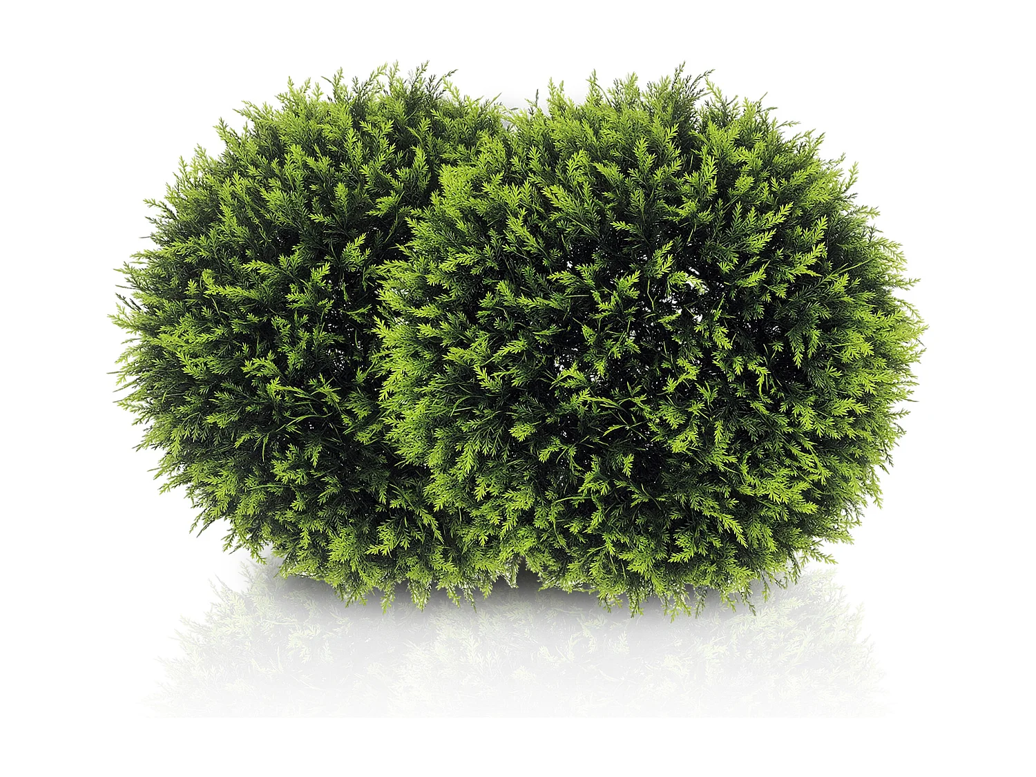 Set 2 piante artificiali a sfera con foglie di cedro Ø45cm