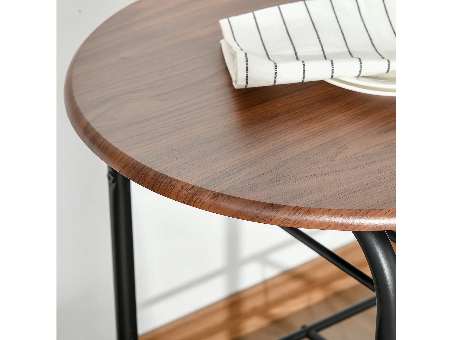 Set 3 pezzi mobili da bar con 2 sedie 49x43x75 cm e Tavolo 80x52x76 cm