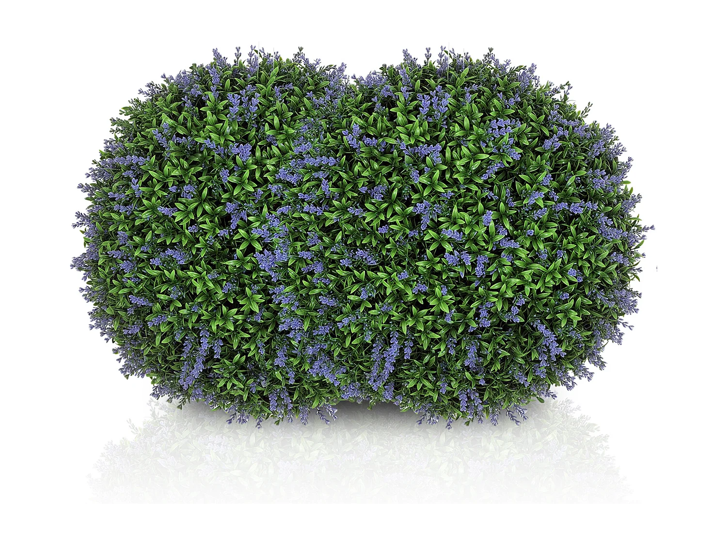 Set 2 piante artificiali a sfera con fiori di lavanda Ø42cm