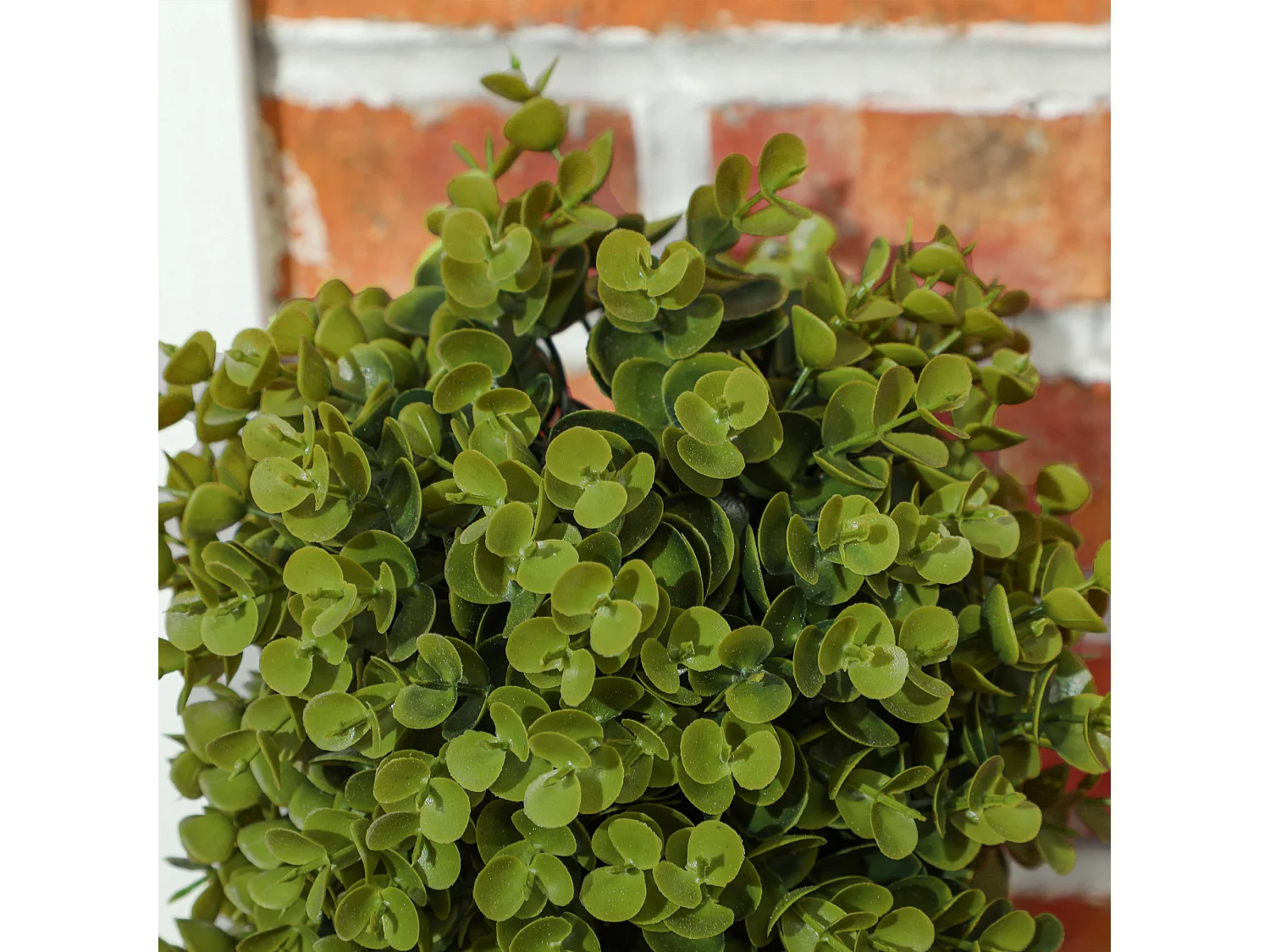 Pianta finta di eucalipto a spirale con vaso incluso alta 90 cm