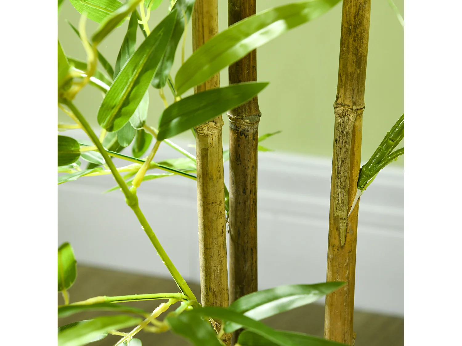 Pianta artificiale di bambù con vaso incluso per casa e giardino