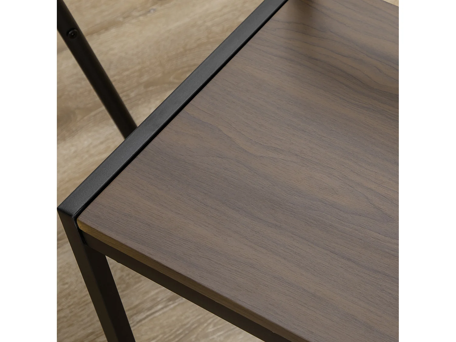 Set da pranzo 5pz 1 tavolo rettangolare 4 sedie in mdf acciaio