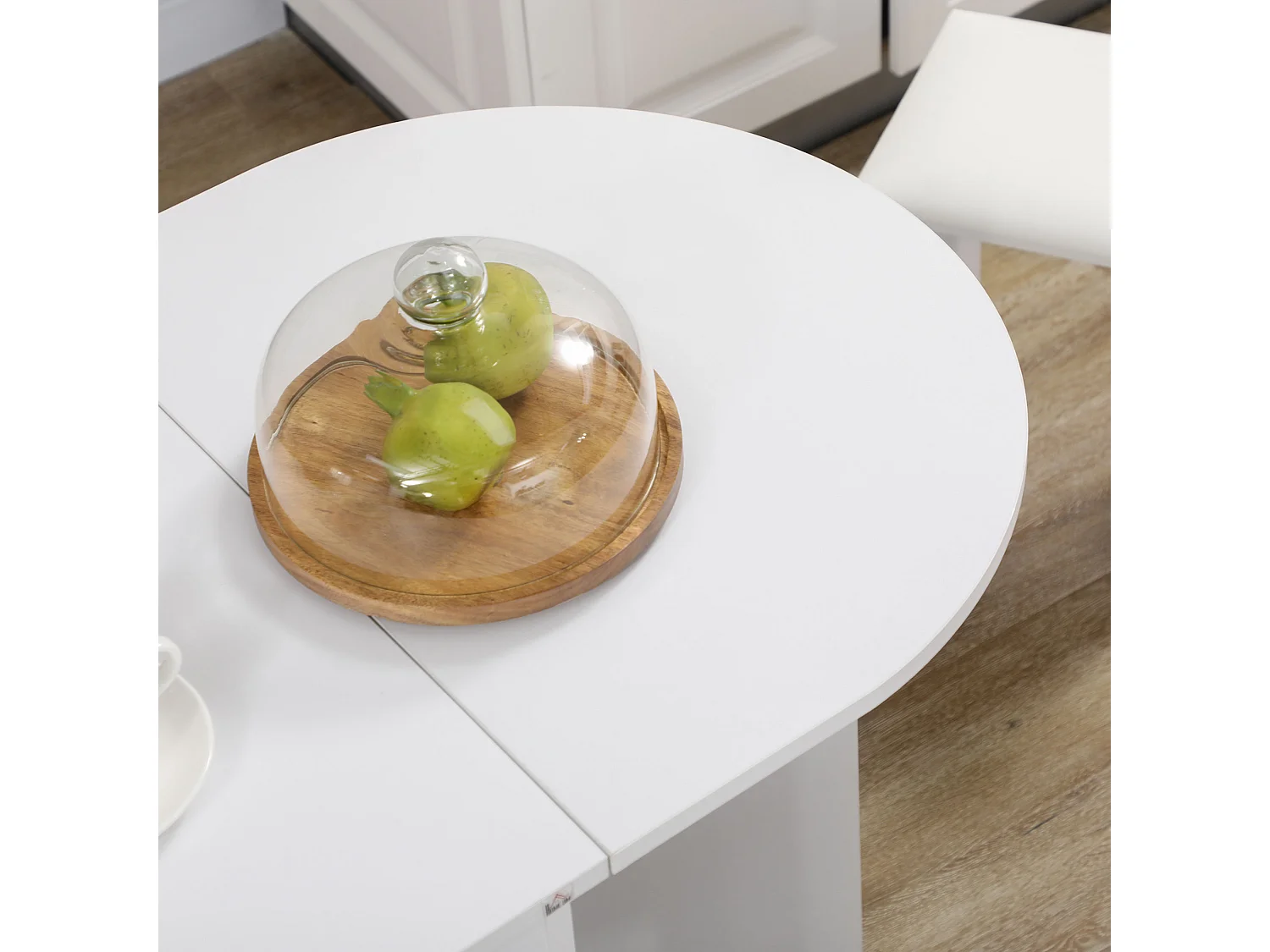 Set 5 pz tavolo pieghevole da pranzo con 2 ripiani e 4 sgabelli