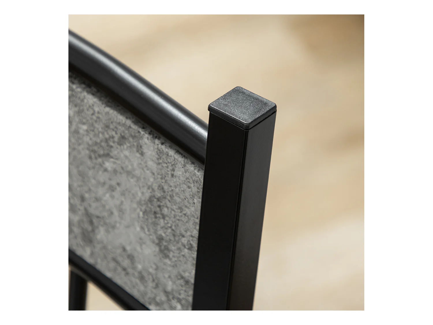 Set tavolo rettangolare 4 sedie da pranzo con seduta imbottita