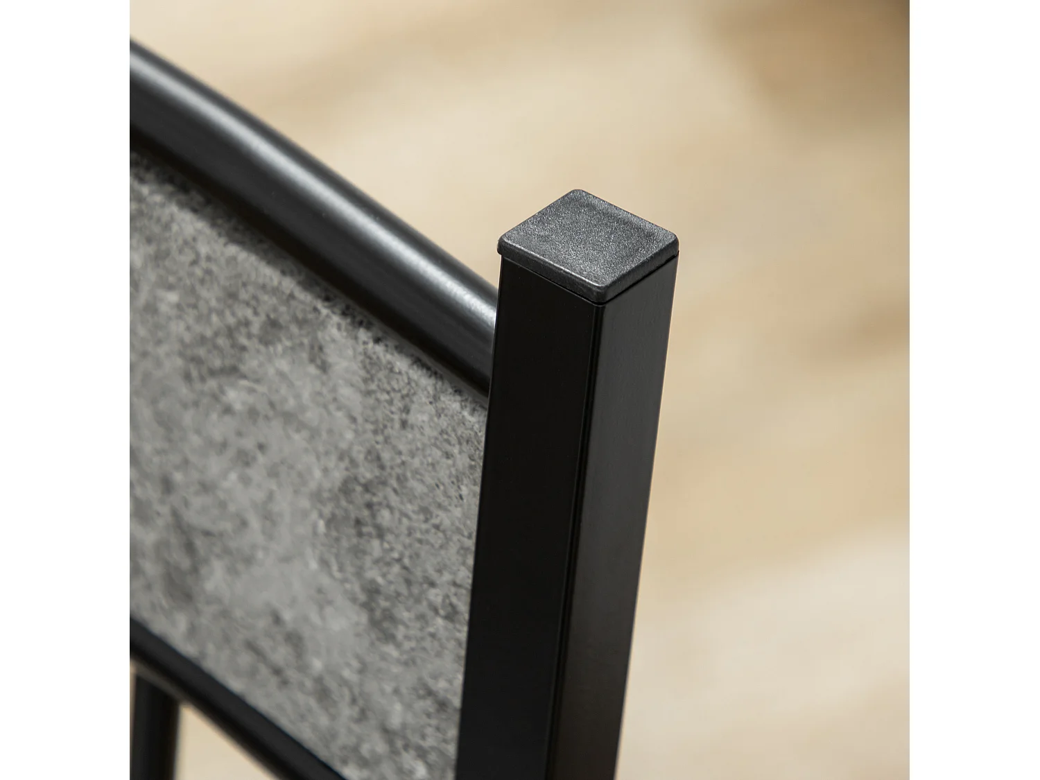 Set tavolo rettangolare 4 sedie da pranzo con seduta imbottita