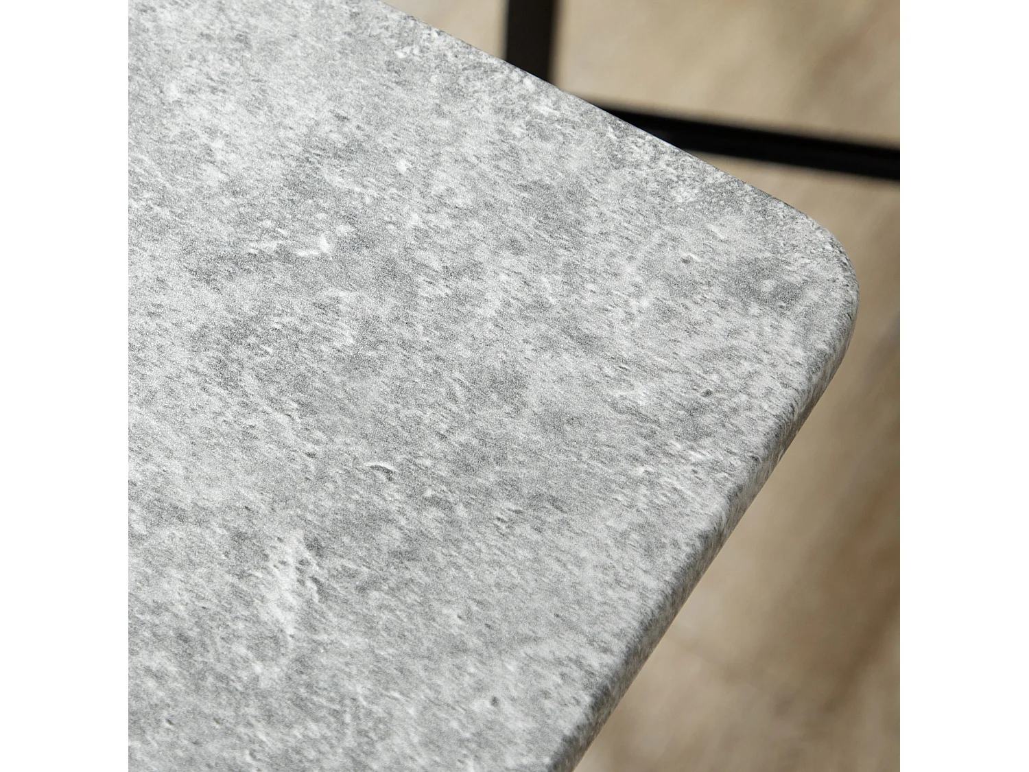 Set tavolo rettangolare 4 sedie da pranzo con seduta imbottita