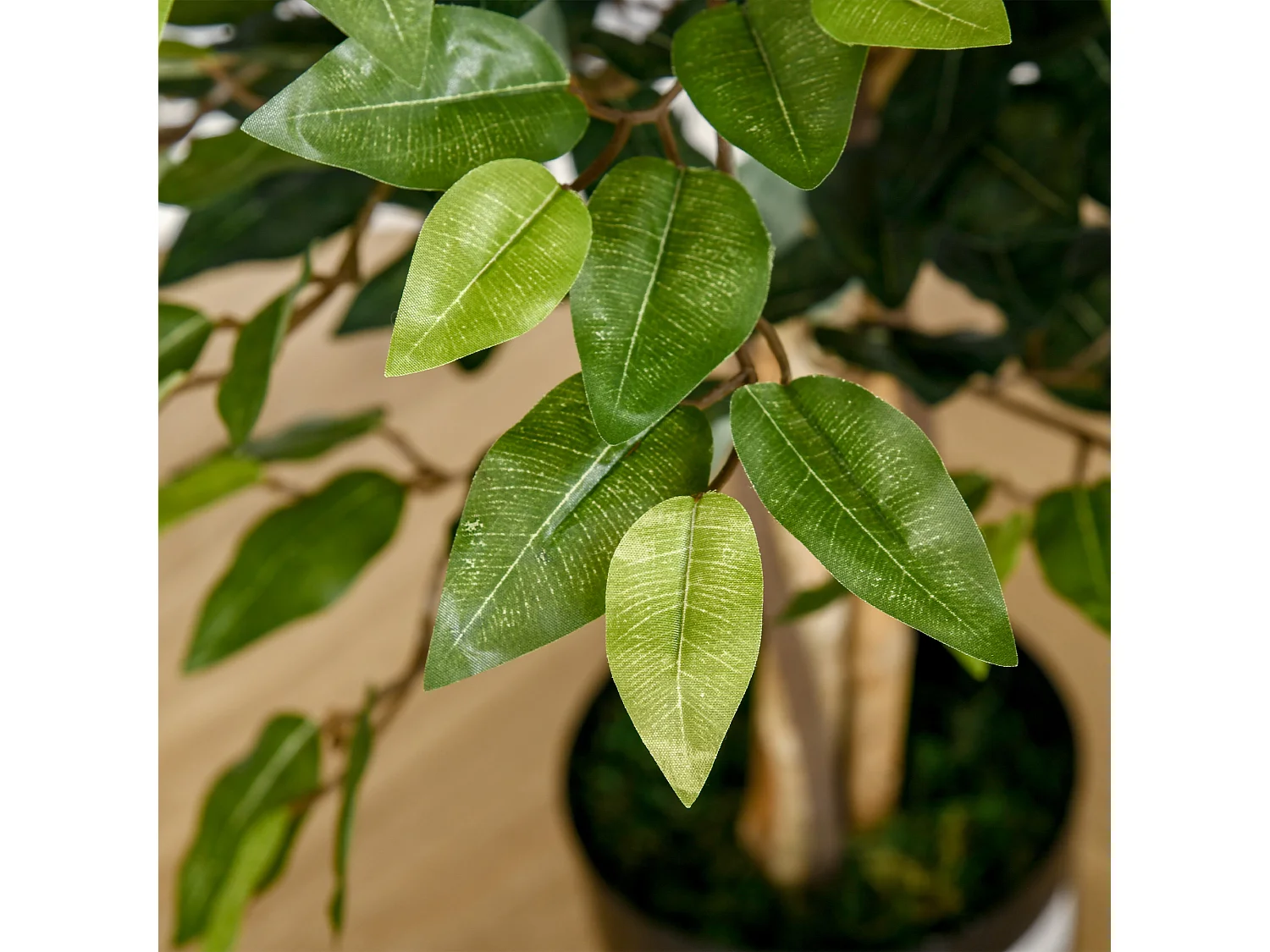 Pianta finta di ficus alta 150cm per interno ed esterno con vaso