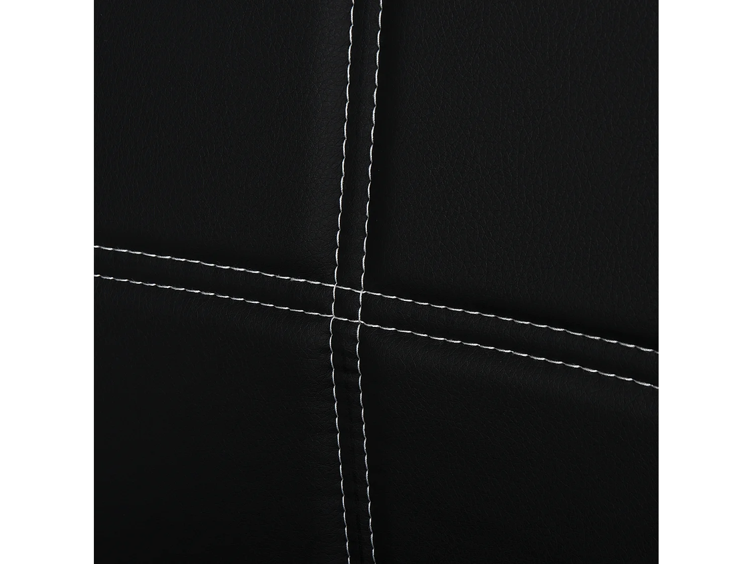 Set 5 Pezzi da Pranzo in Similpelle Metallo e Vetro Nero