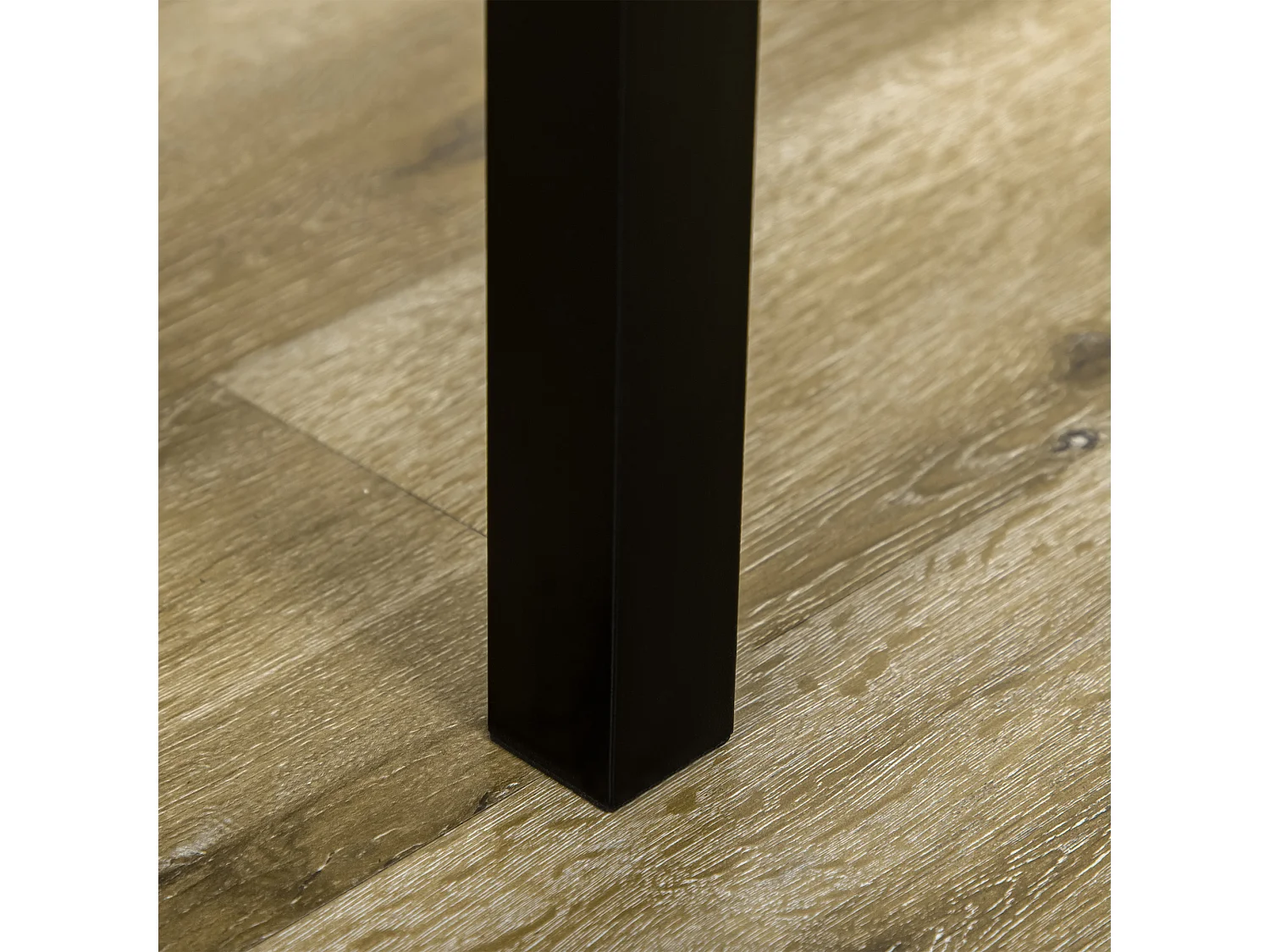 Set da pranzo con tavolo rettangolare e 4 sedie in mdf acciaio