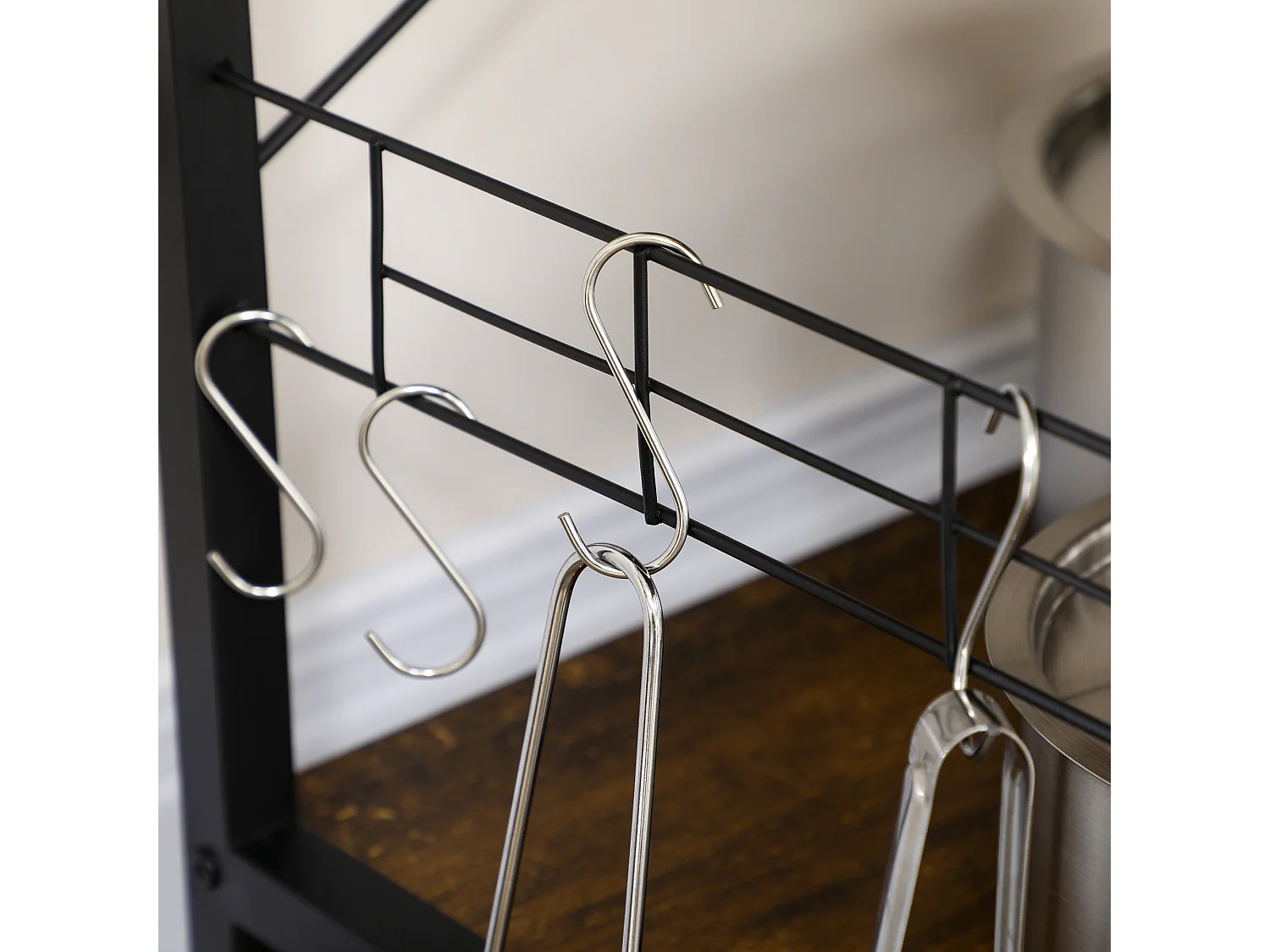 Mobile da cucina con presa e porta usb 90x40x83cm marrone