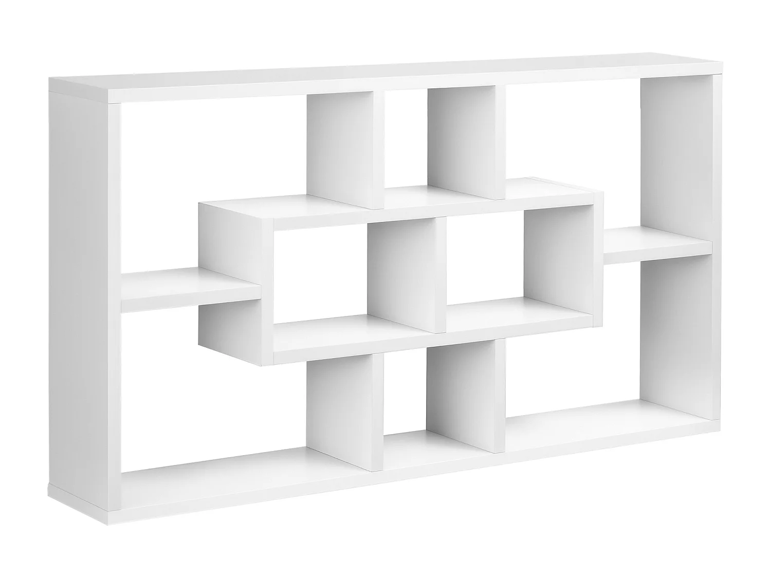 Pensile libreria da parete a 8 ripiani 85x14.5x47.5 cm bianco