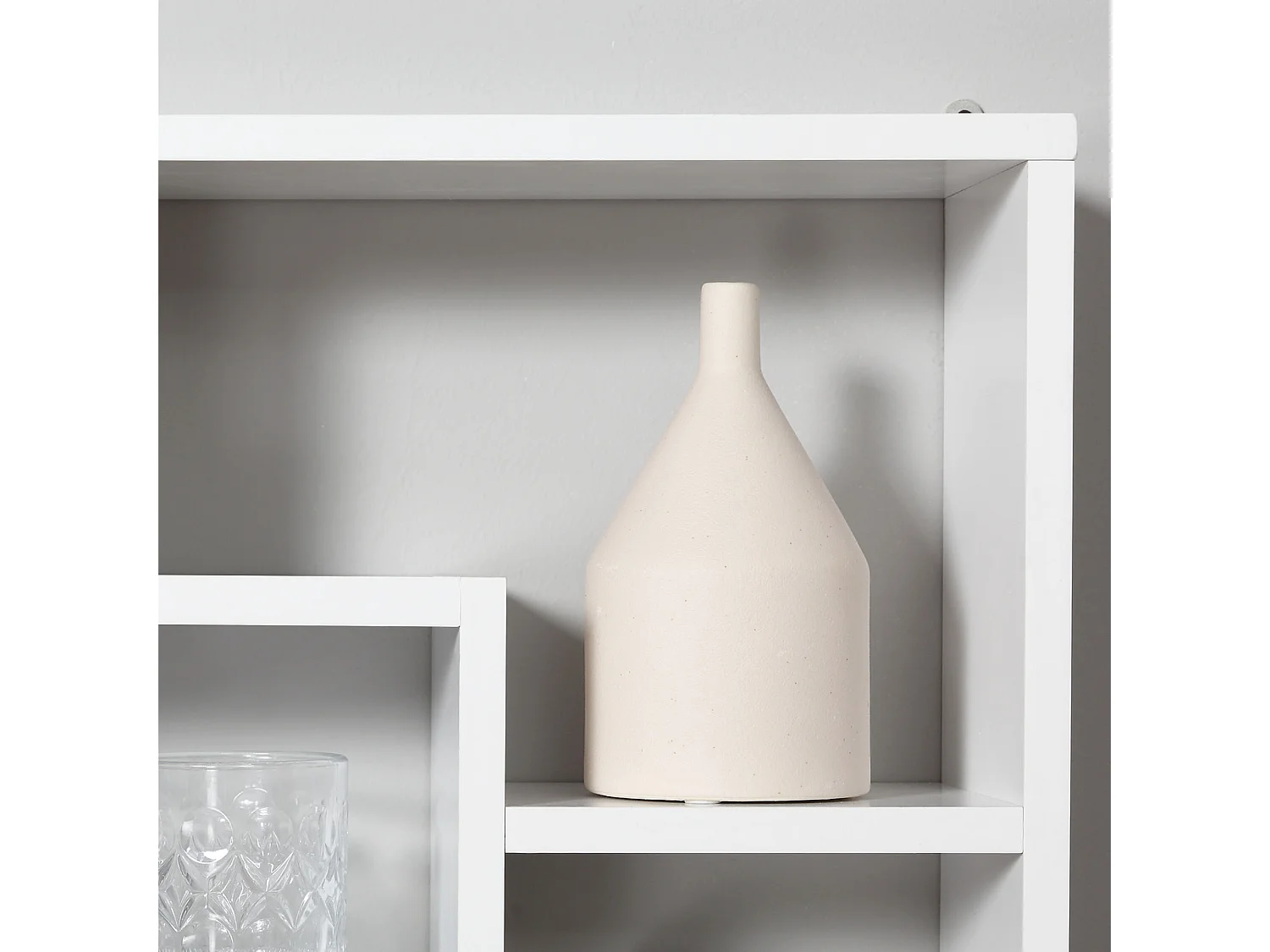 Pensile libreria da parete a 8 ripiani 85x14.5x47.5 cm bianco