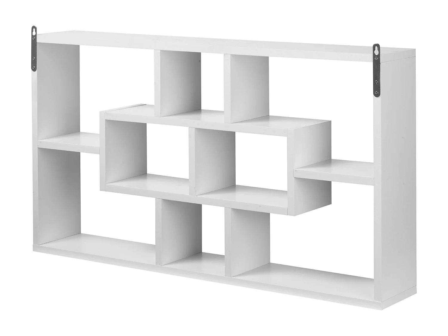 Pensile libreria da parete a 8 ripiani 85x14.5x47.5 cm bianco