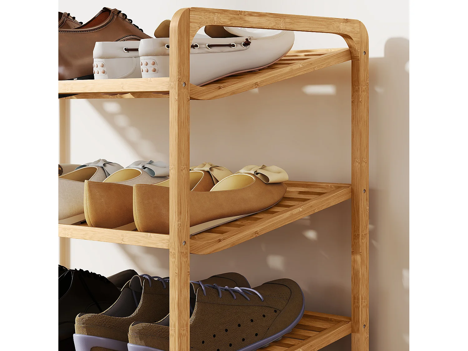 Scaffale scarpiera a 3 livelli per 12 scarpe