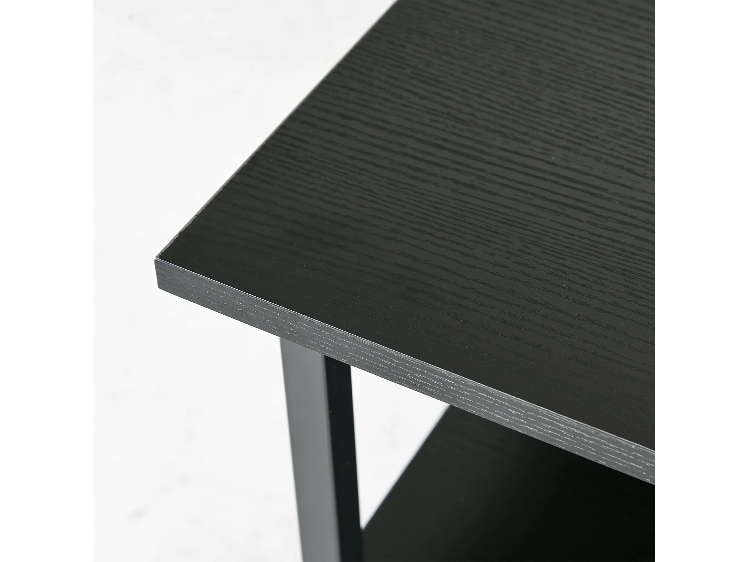 Carrello porta stampante a 3 ripiani con 4 ruote nero