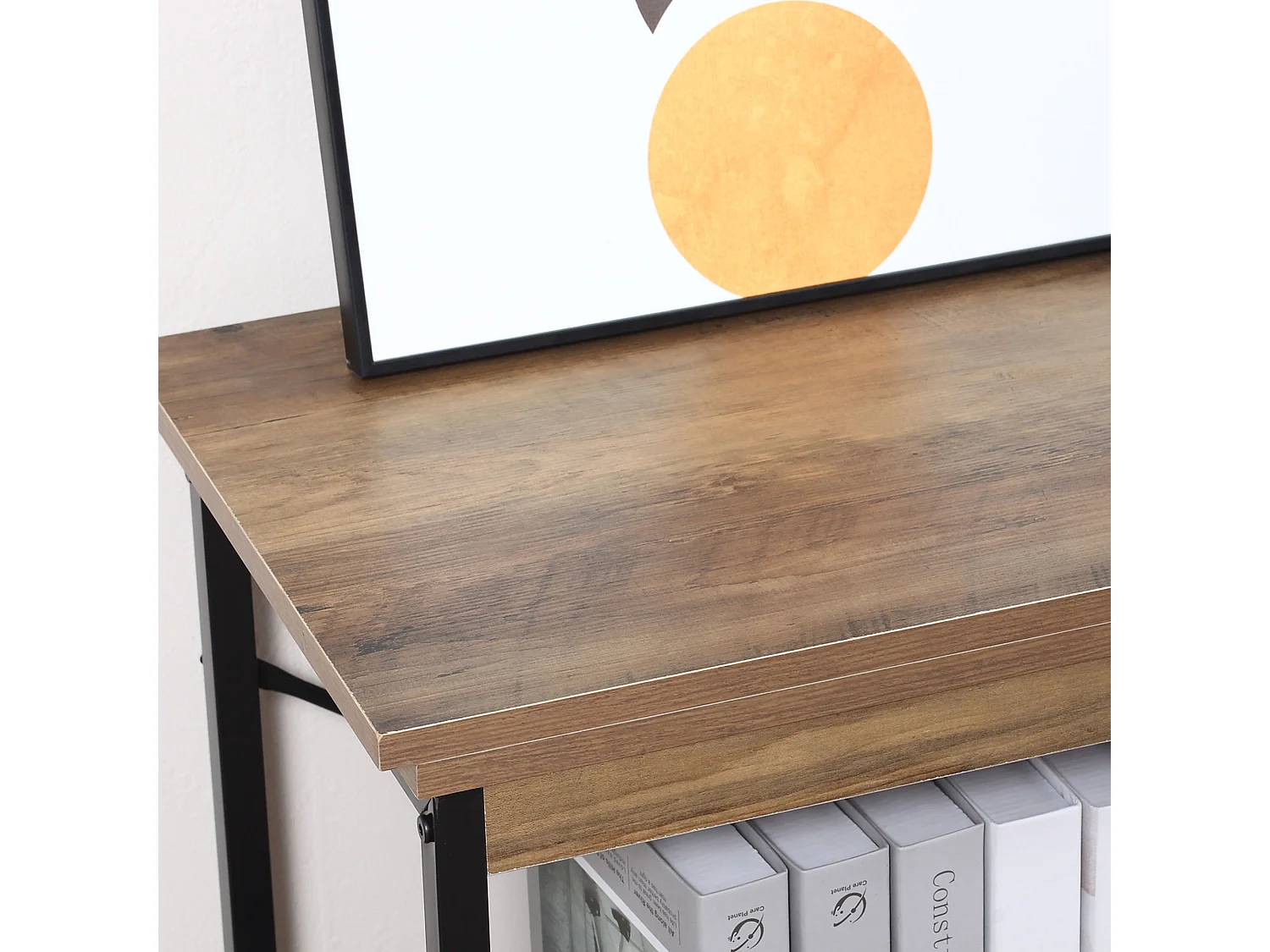 Scaffale libreria industriale mobile multiuso 80x36x81.3cm