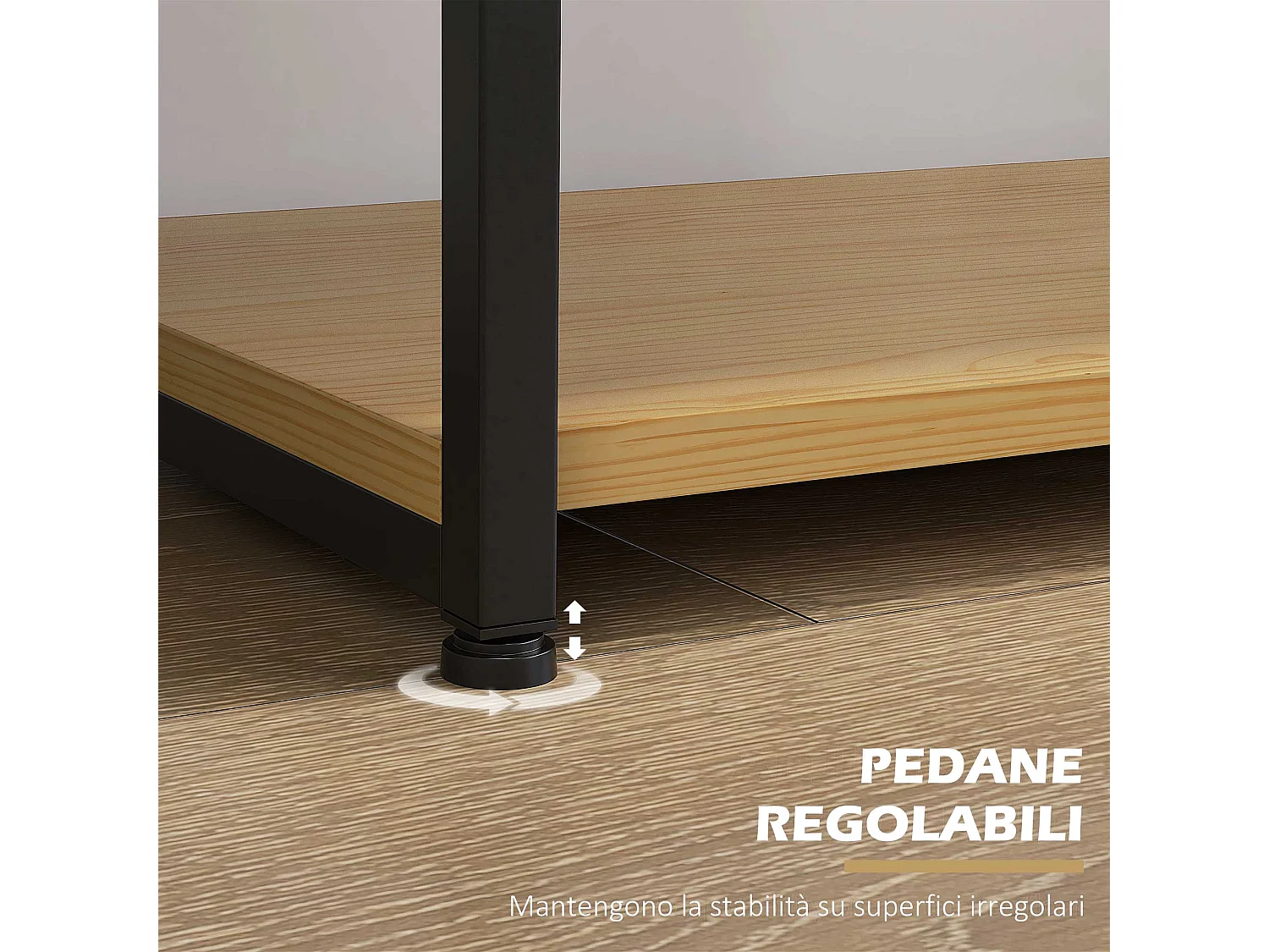 Scaffale libreria a 10 livelli in truciolato e acciaio