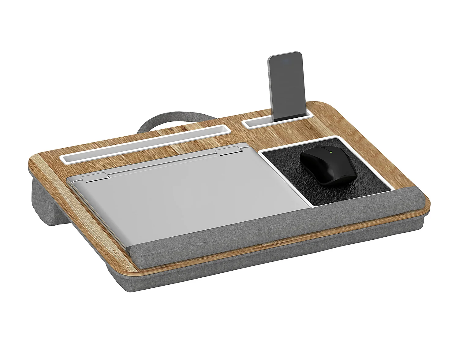 Supporto per laptop 15.6&nbsp; con tappetino mouse e porta smartphone