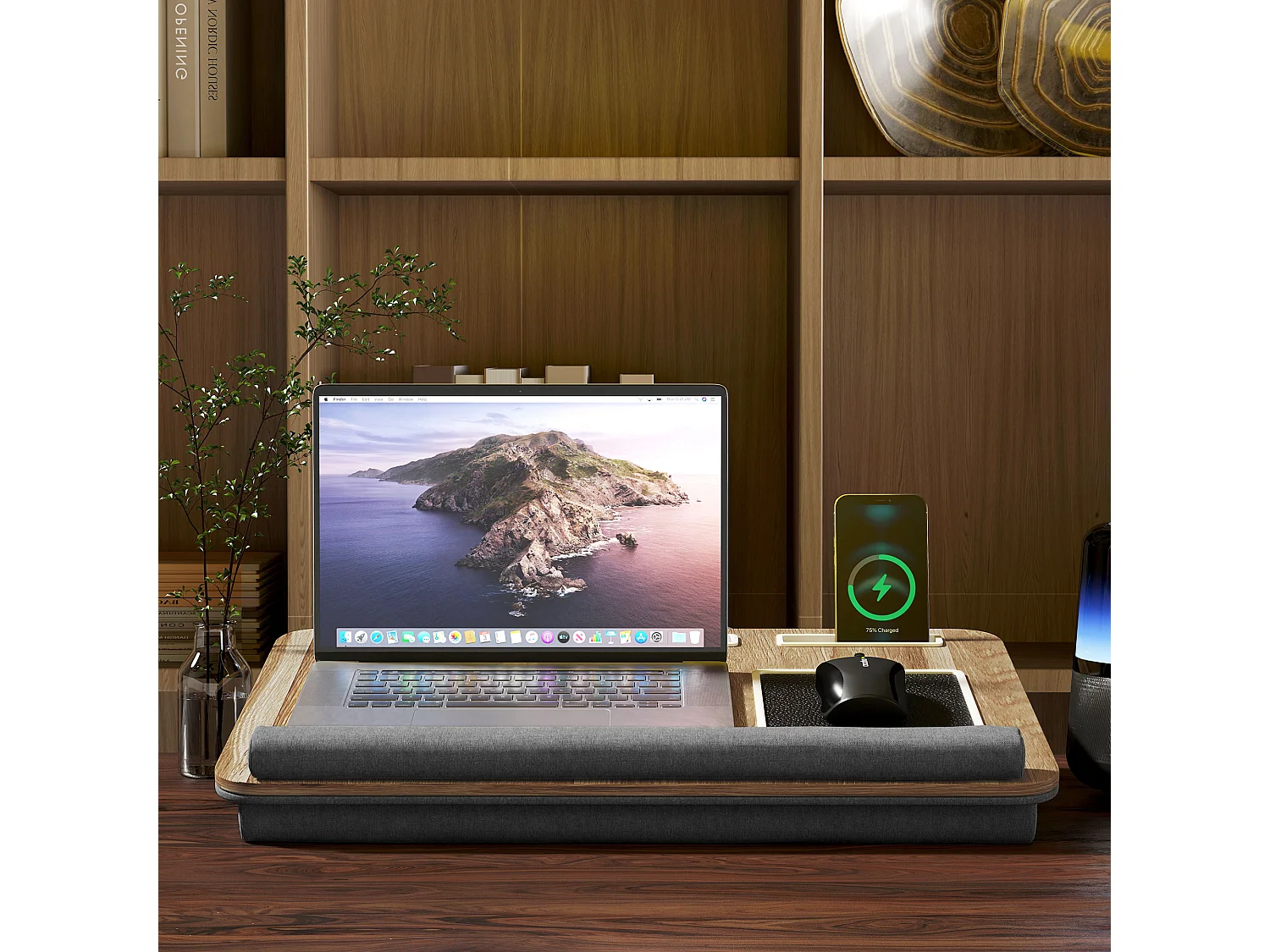 Supporto per laptop 15.6&nbsp; con tappetino mouse e porta smartphone