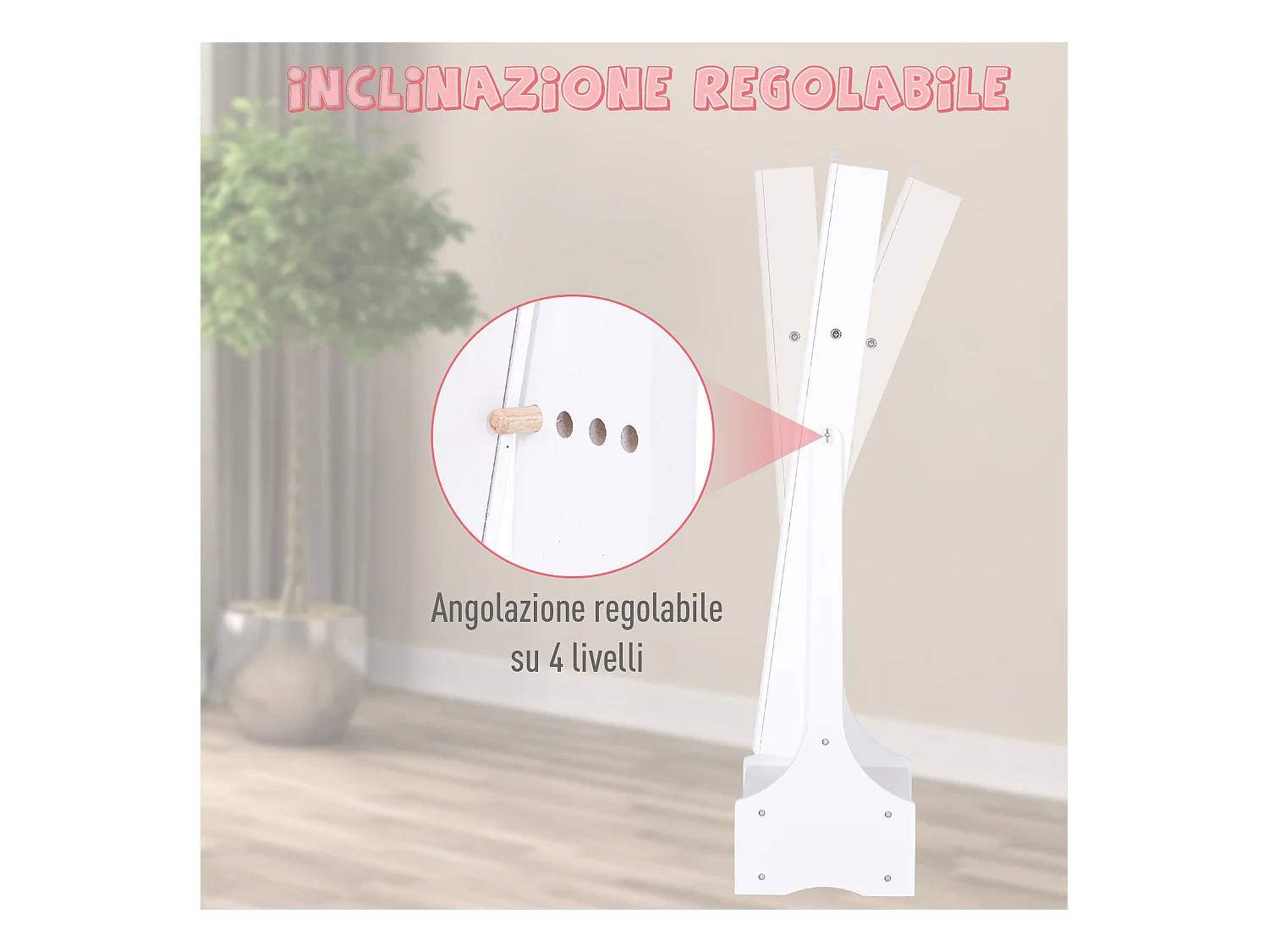 Armadio portagioie con specchiera cassetto e luci led bianco