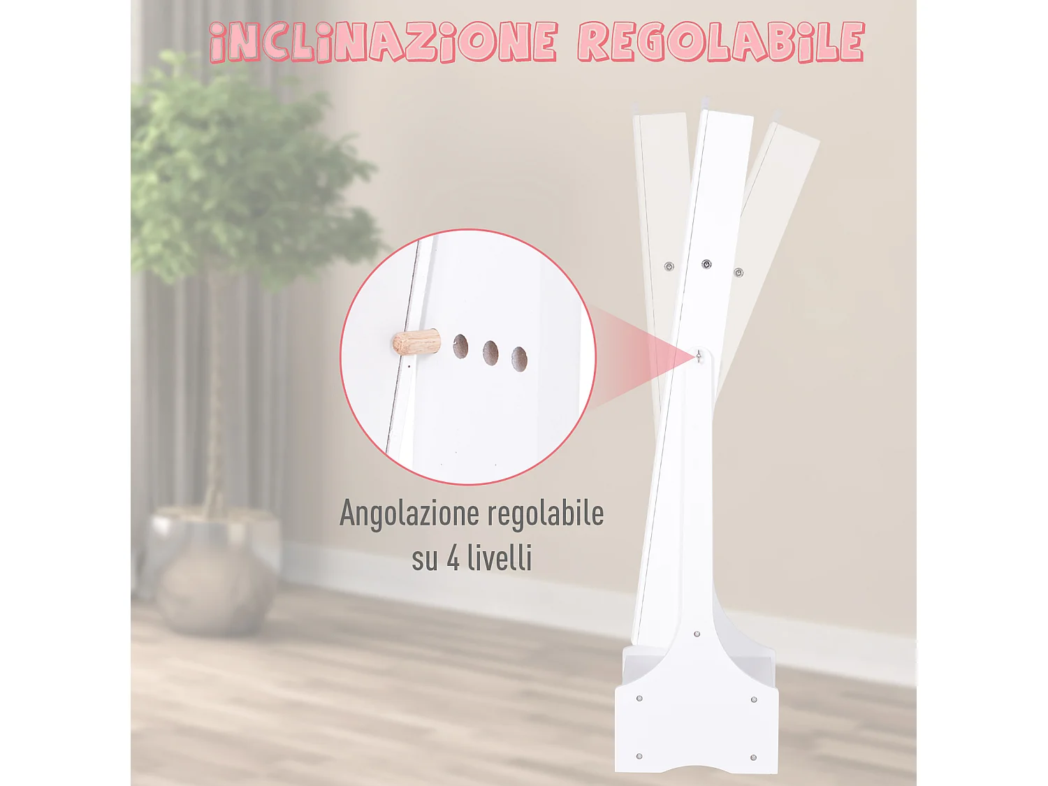 Armadio portagioie con specchiera cassetto e luci led bianco