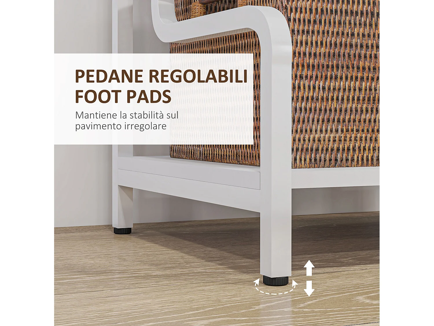 Supporto per stampante a 3 livelli in metallo e truciolato bianco