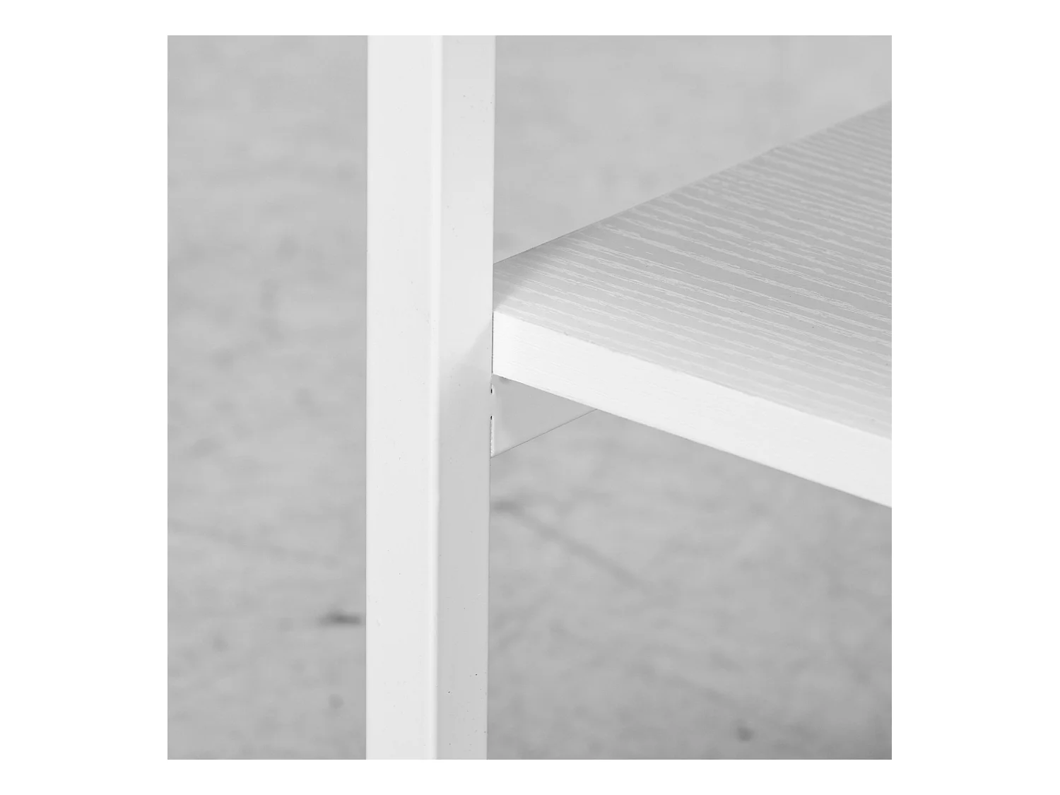 Carrello porta stampante a 3 ripiani con 4 ruote bianco