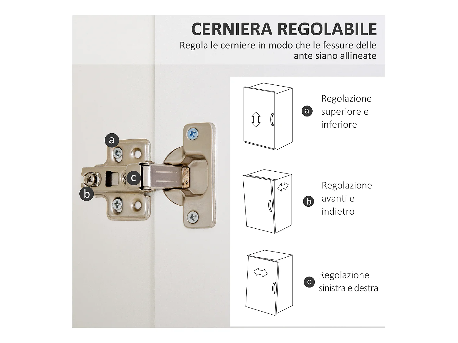 Armadio con ripiano appendiabiti e cassetti in legno bianco