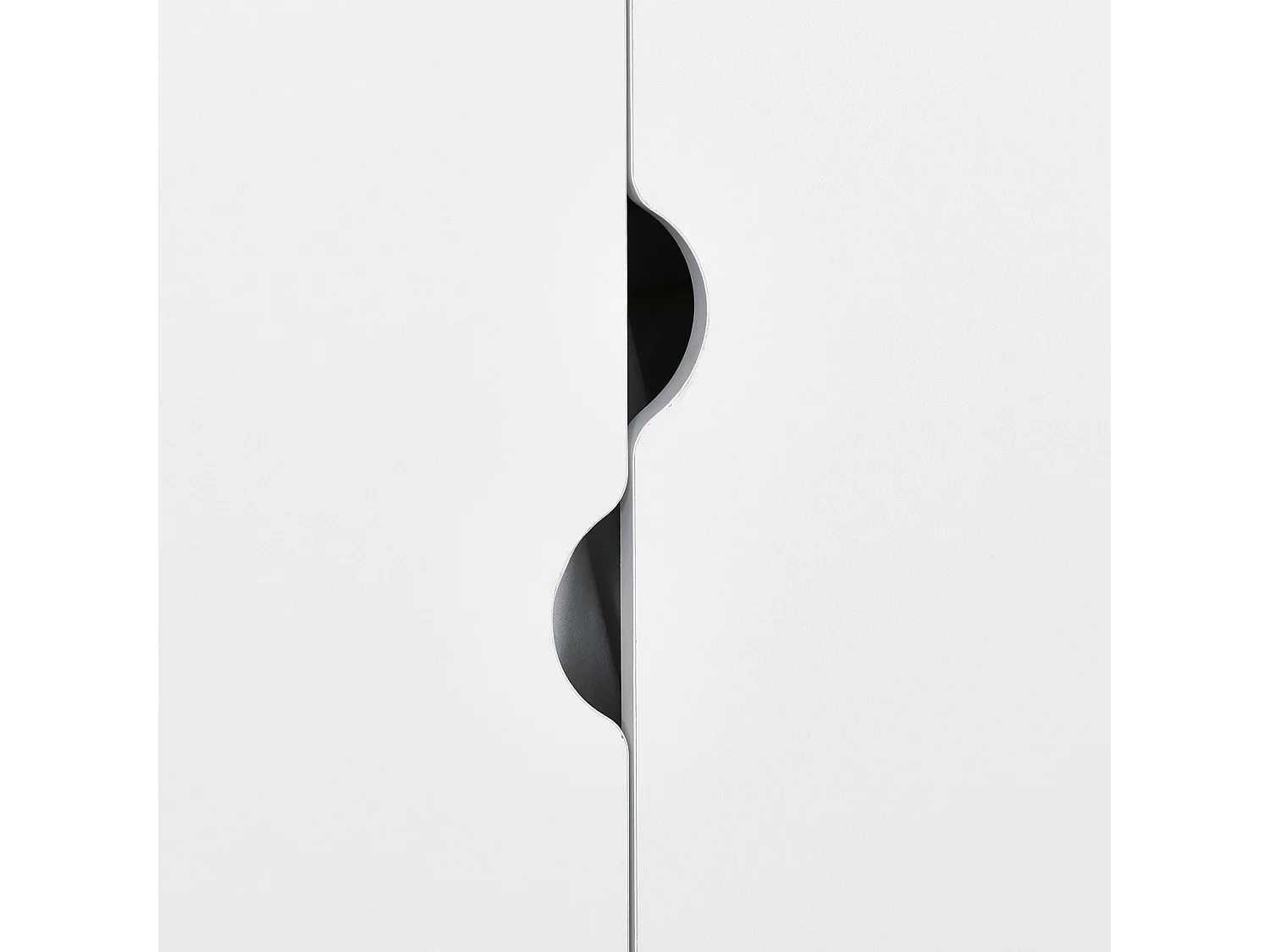 Armadio con ripiano appendiabiti e cassetti in legno bianco