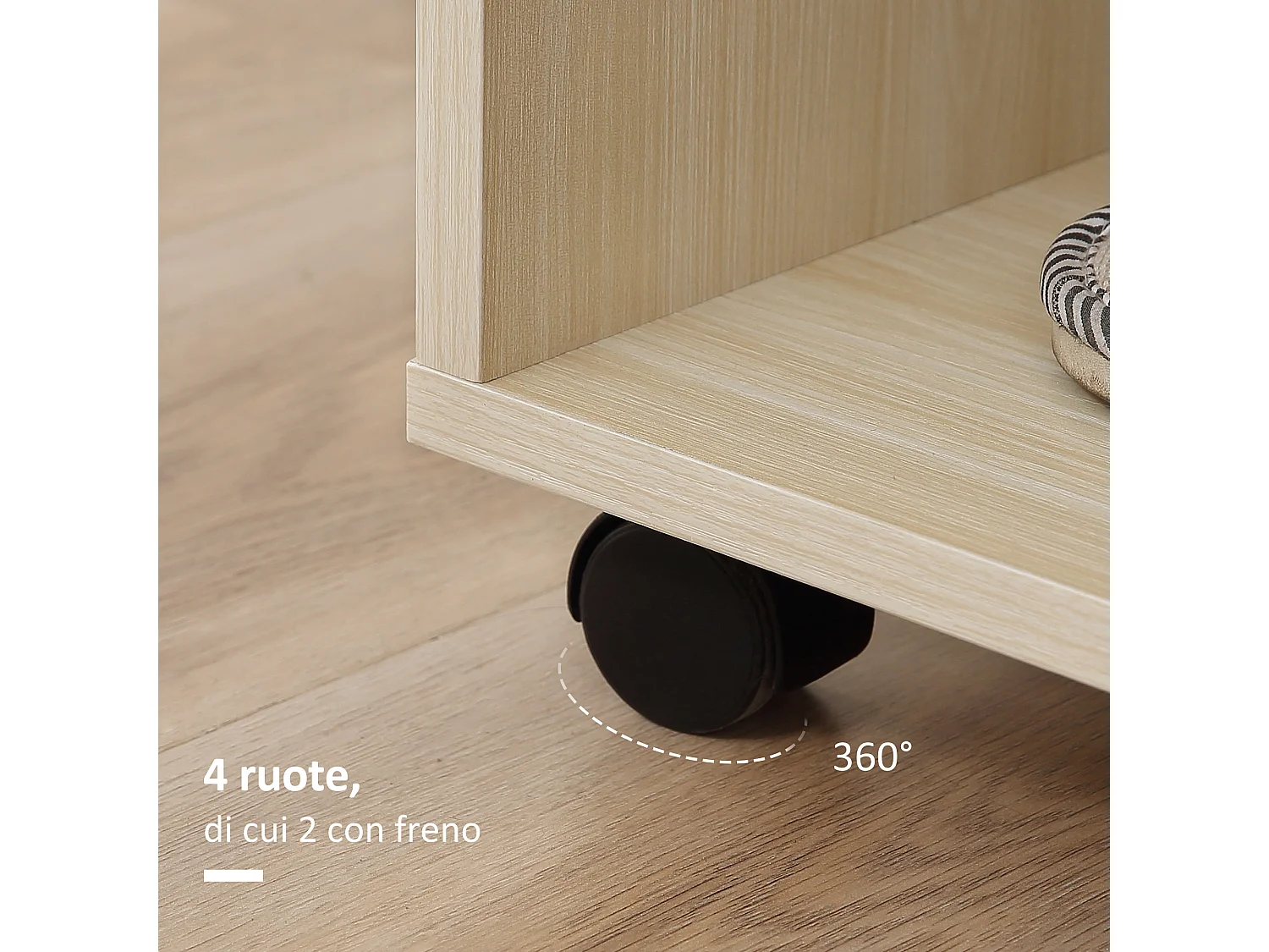 Stand appendiabiti con 3 ripiani e barra per vestiti 80x40x128cm