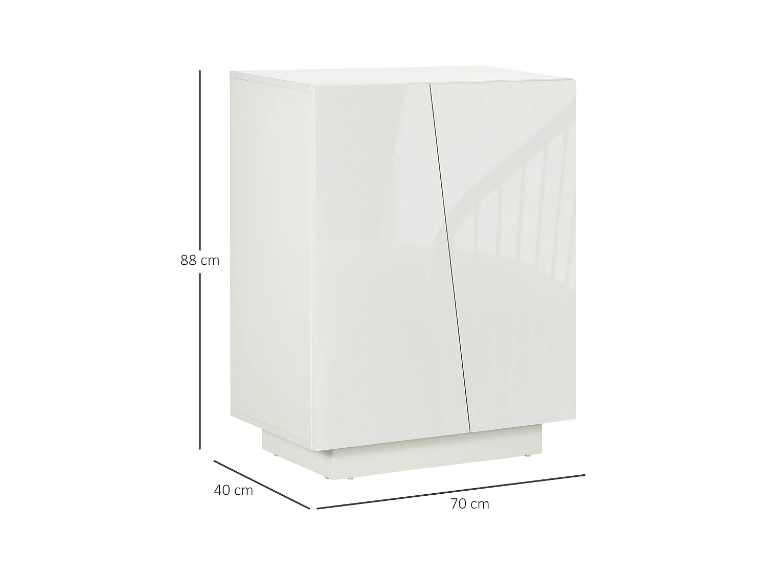 Mobiletto multiuso a 3 livelli con ripiano regolabile