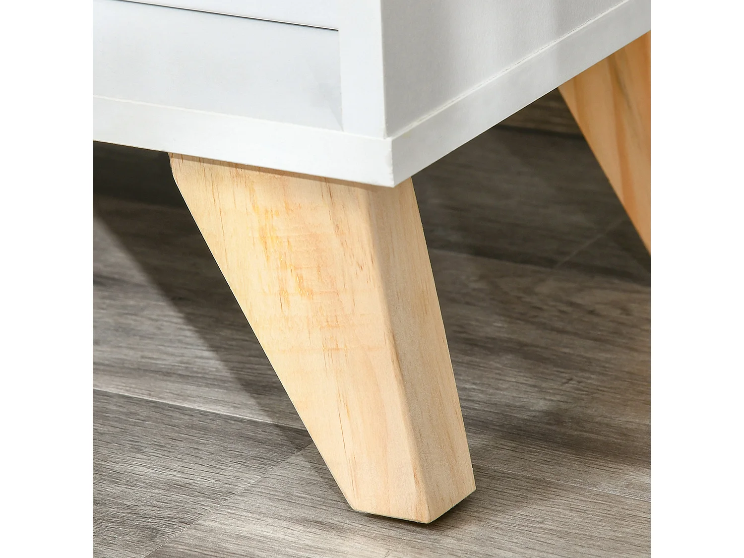 Mobiletto multiuso con armadietto ripiani aperti in legno