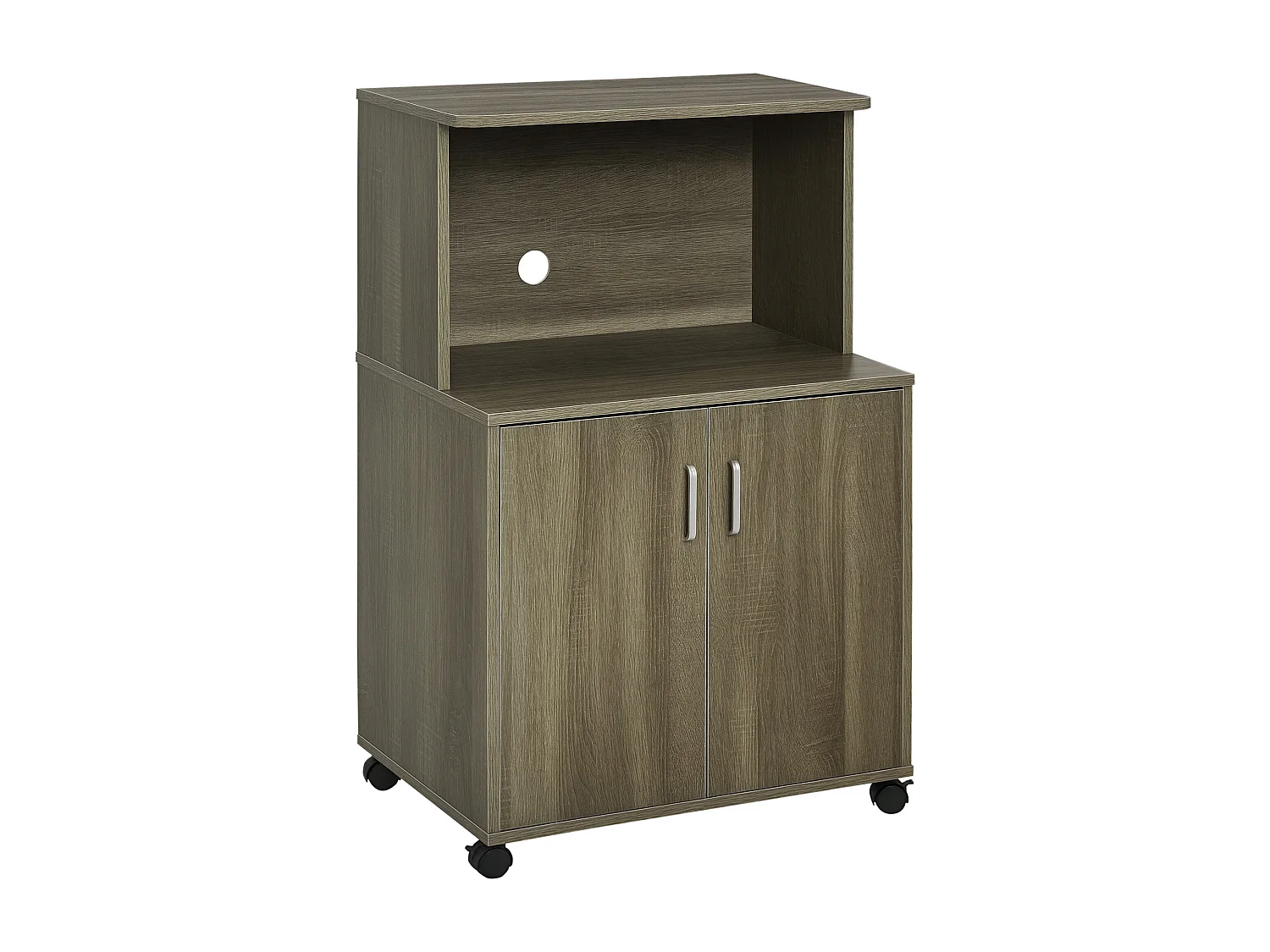 Mobile cucina multiuso per microonde 60.4x40.3x97cm grigio