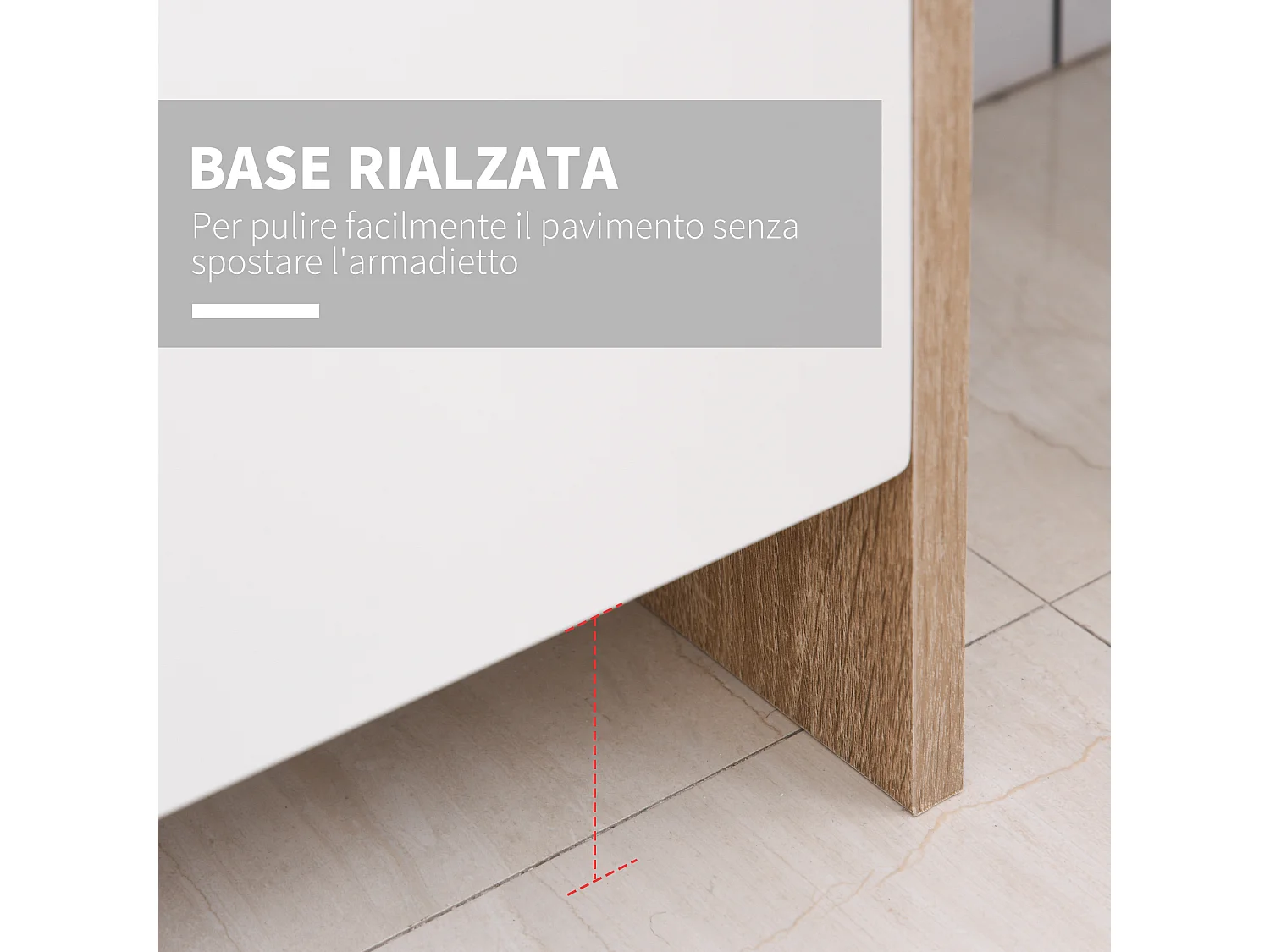 Armadietto a due ante per bagno ingresso o camera in legno