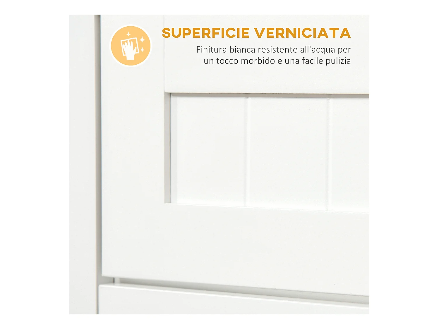 Mobile cucina per microonde con cassetto e armadietto bianco