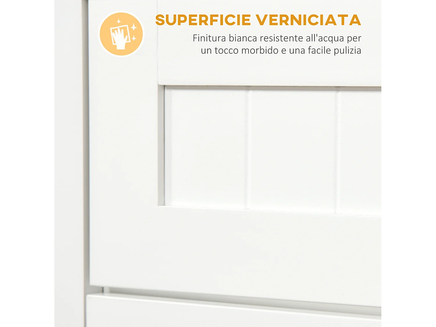 Mobile cucina per microonde con cassetto e armadietto bianco