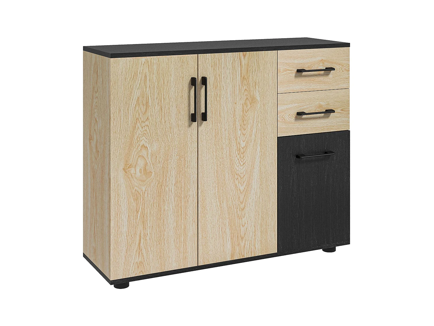 Mobile cucina 2 armadietti e 2 cassetti 90x30x75.5cm