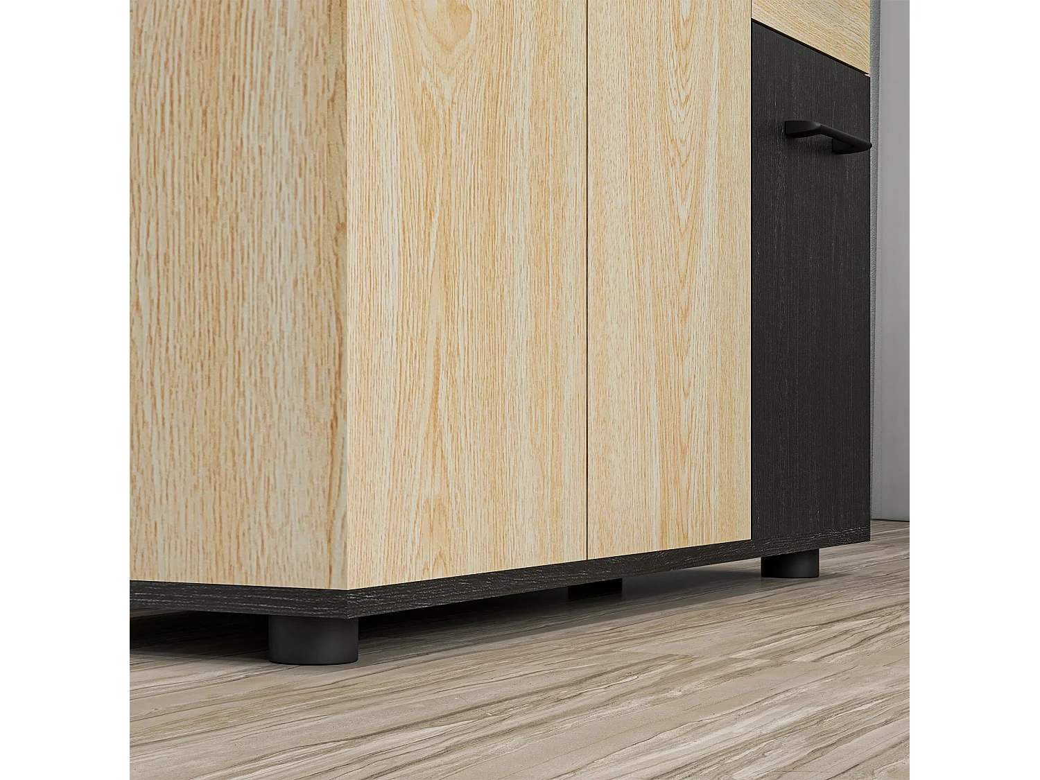 Mobile cucina 2 armadietti e 2 cassetti 90x30x75.5cm