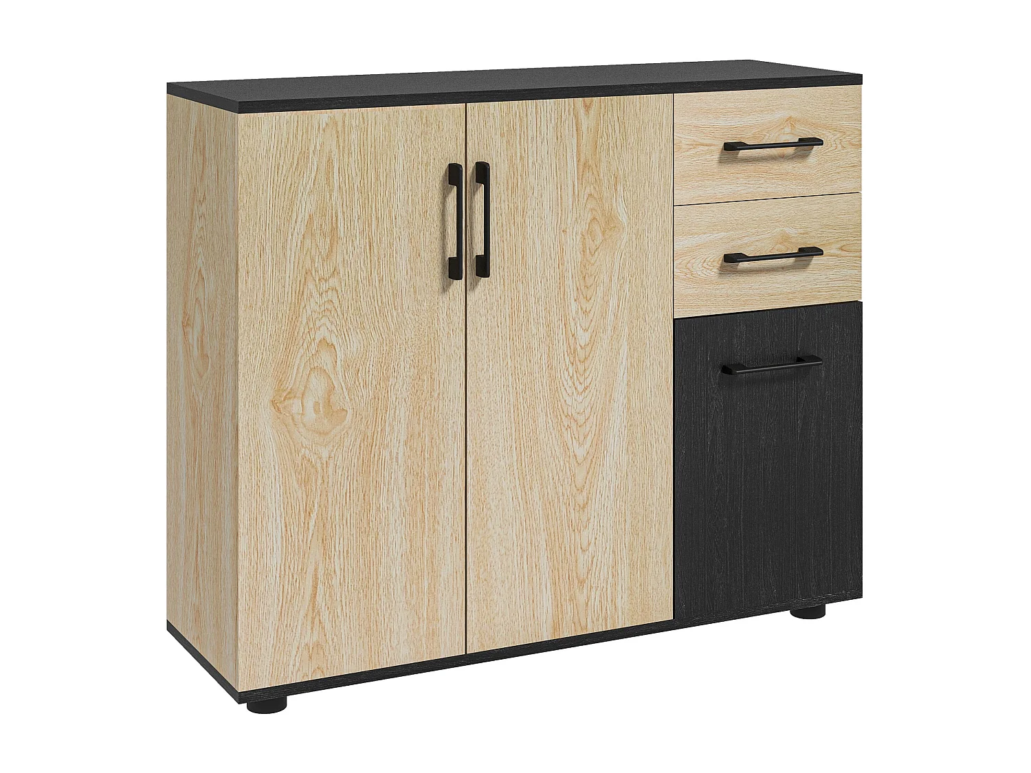 Mobile cucina 2 armadietti e 2 cassetti 90x30x75.5cm